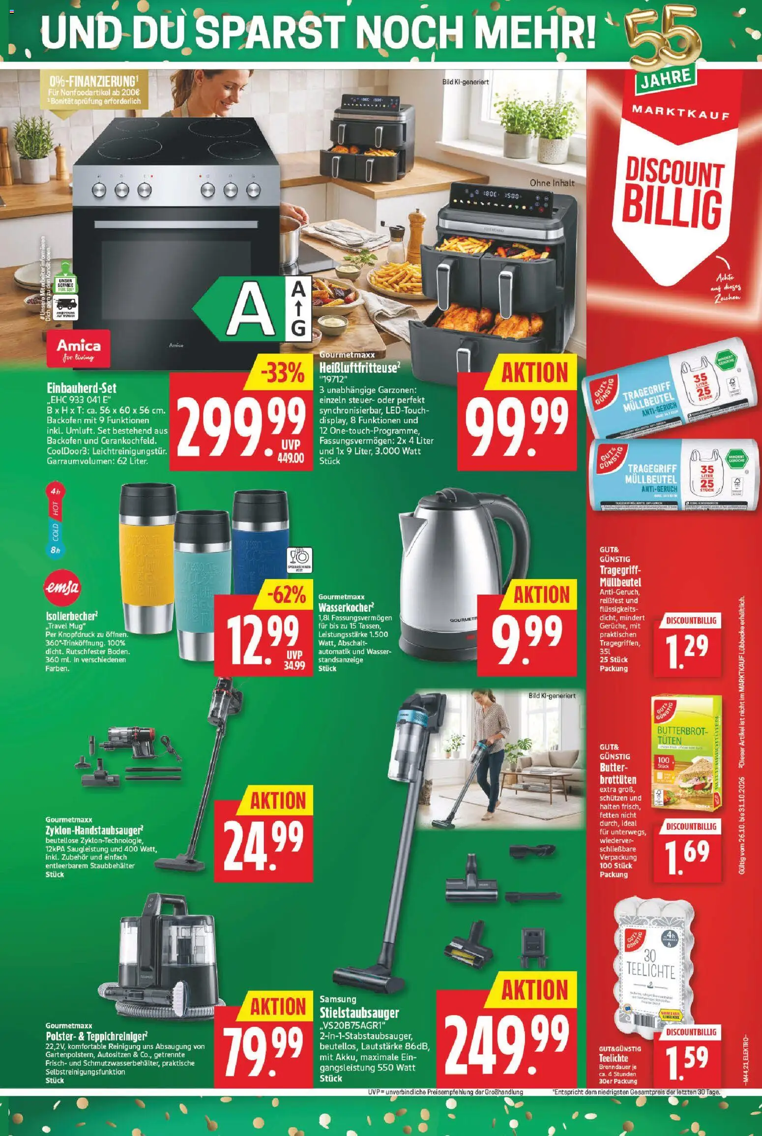 Marktkauf Prospekt – gültig ab 26.10.2026 | Seite: 25 | Produkte: Butter, Samsung, Wasser, Backofen