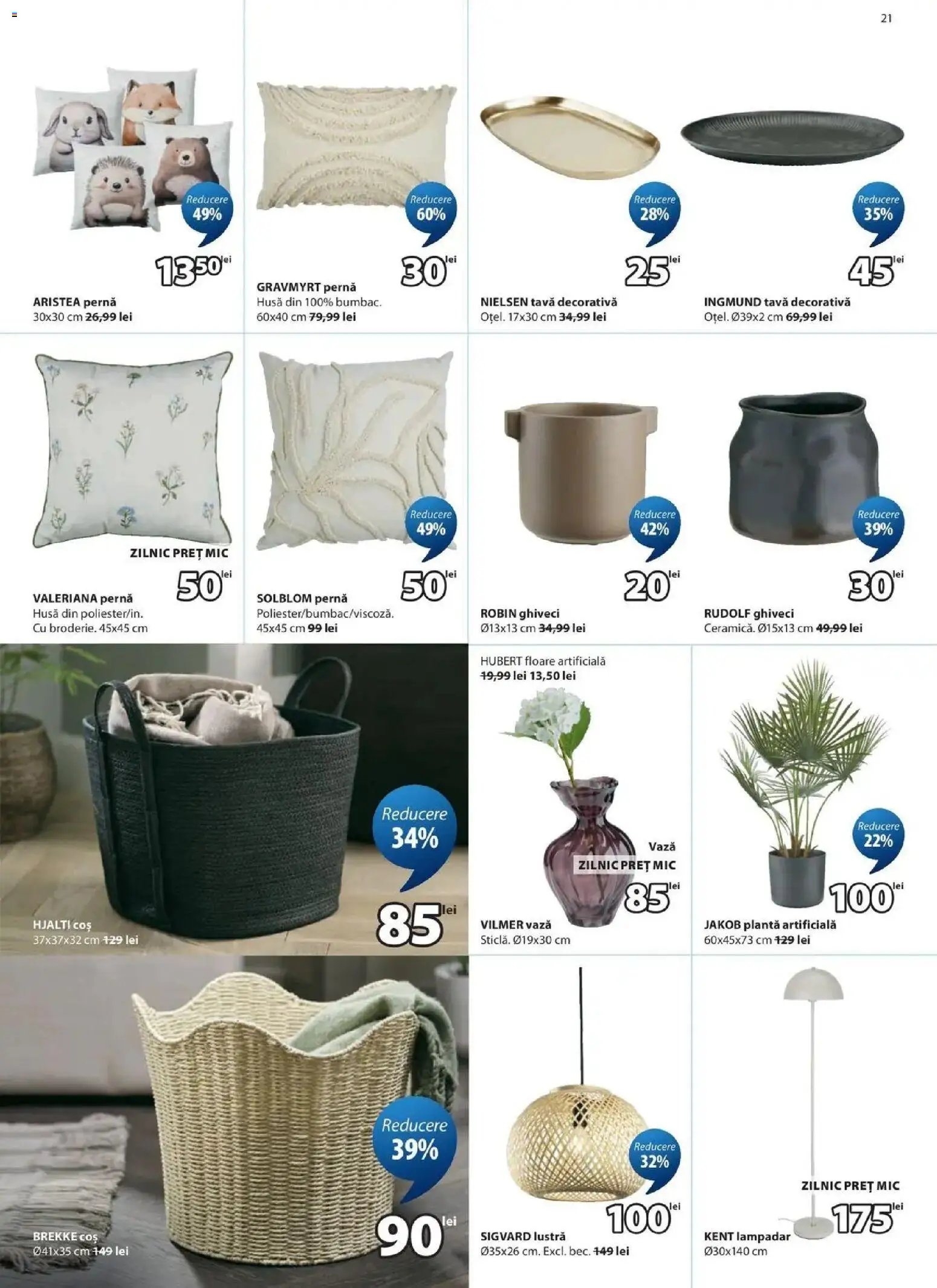 JYSK Catalog - Oferta 25.08.2026 - 23.09.2026 | Pagină: 21 | Produse: Pernă, Coș, Ghiveci, Vază