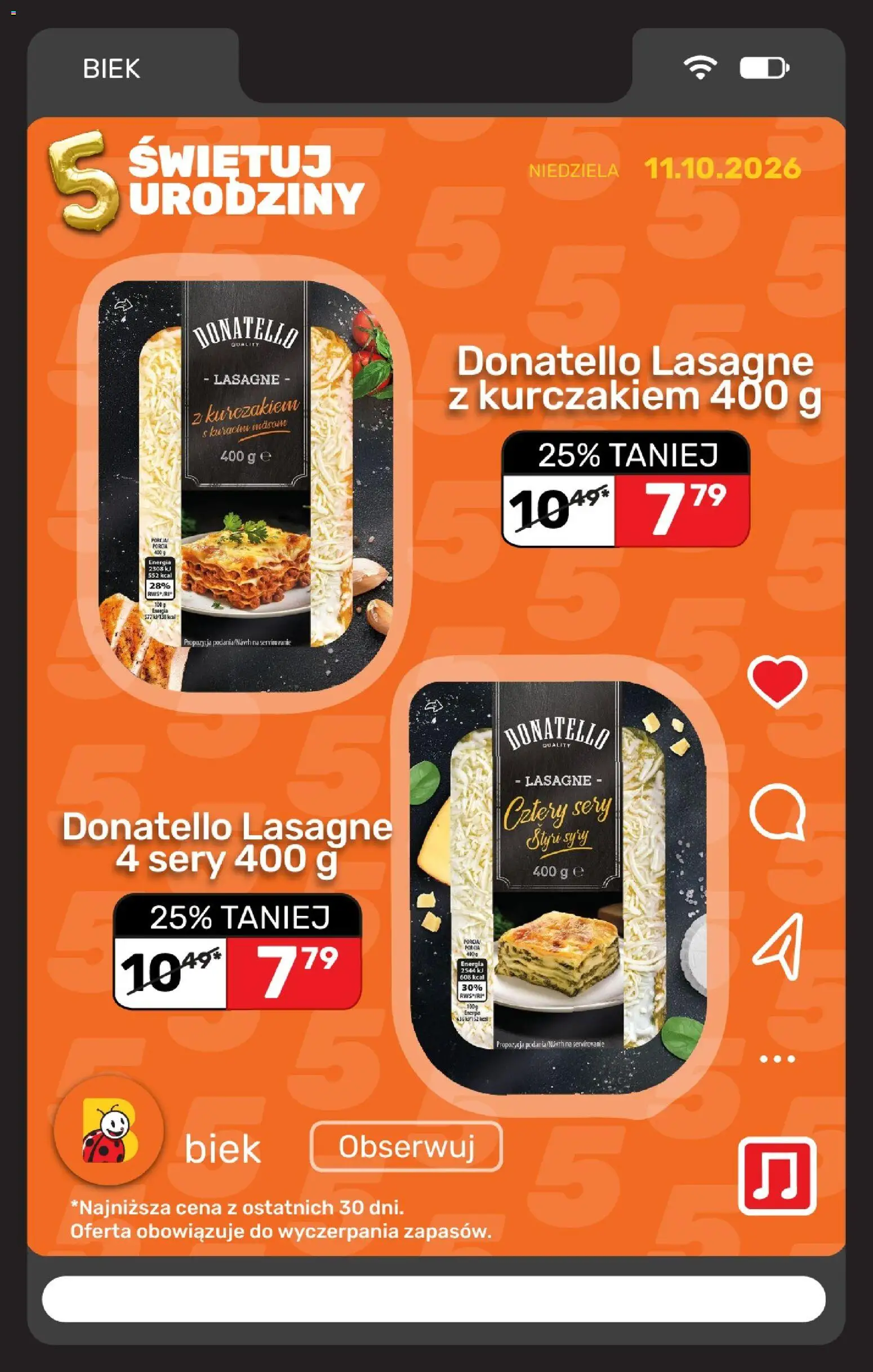 Biedronka Polsko leták - BIEK od 10.10.2026 | Strana: 9 | Produkty: Tiger