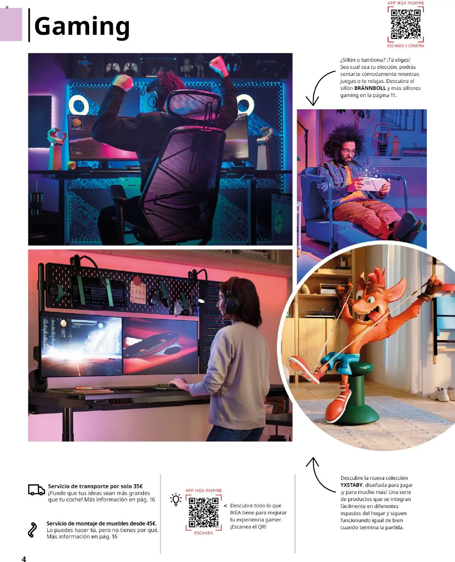 IKEA - Gaming │ válido desde el 01/10/2026 | Página: 4 | Productos: Té, Muebles, Tumbona, Sillón