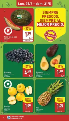 Vista previa Arándanos, Origen: España, Marruecos. Categoría: I. 500 g (8,58 €/kg) válido desde el 25.05.2026 | Página: 4
