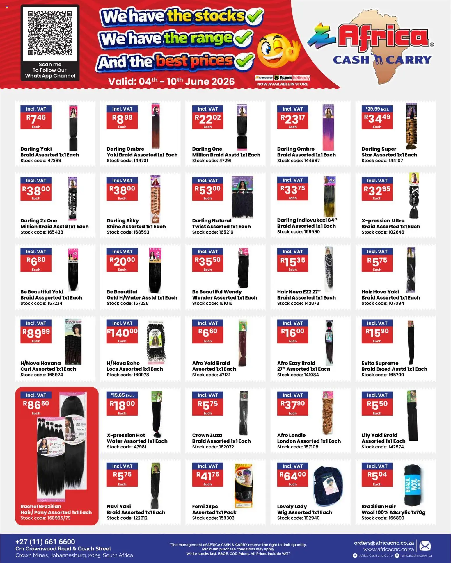 New Africa Cash & Carry catalogue – valid from 04.06.2026 | Page: 28 | Products: Stock, Water