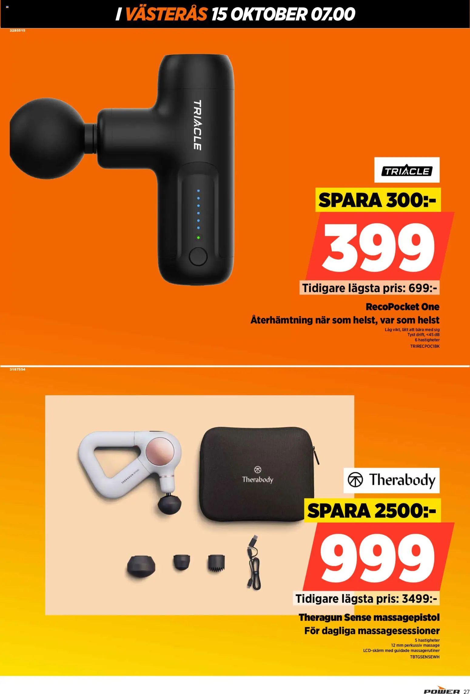 Power reklamblad aktuell från 15/10/2026 | Sida: 27 | Produkter: Massagepistol