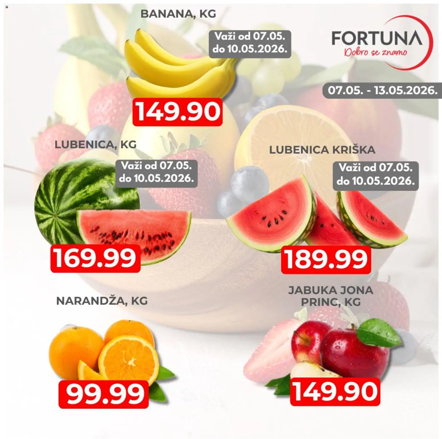 Fortuna Market katalog - važi od 07.05.2026 | Strana: 8 | Proizvode: Lubenica