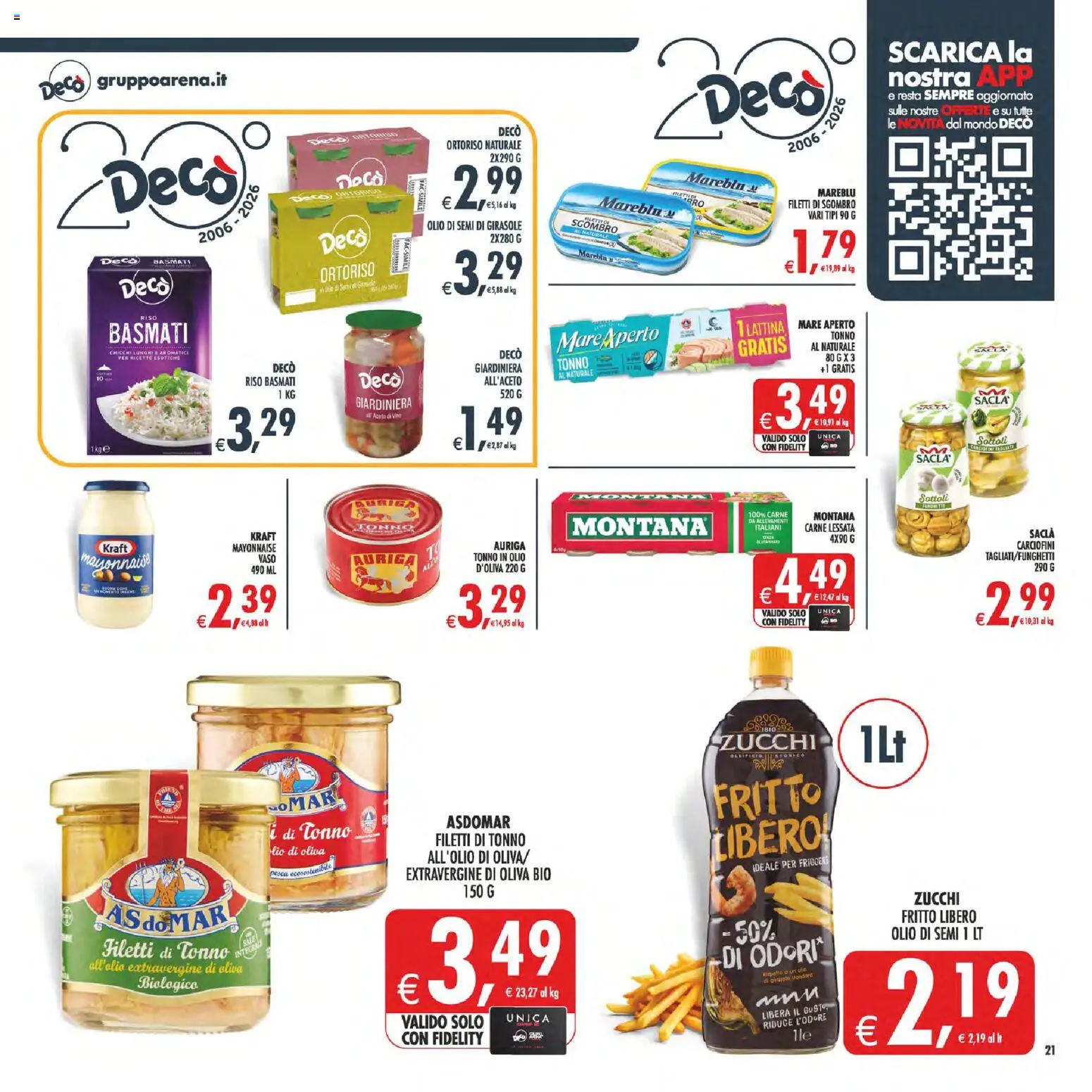 Volantino Decò del 29.05.2026 | Pagina: 24 | Prodotti: Riso, Vino, Tonno, Tonno al naturale