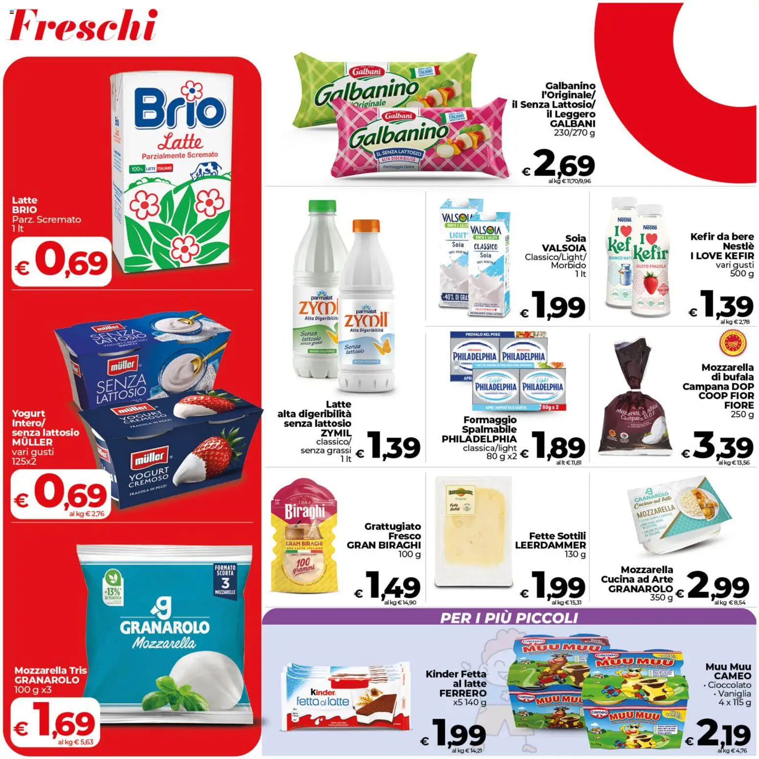 Volantino COOP del 09.06.2026 | Pagina: 8 | Prodotti: Cioccolato, Mozzarella, Latte, Formaggio