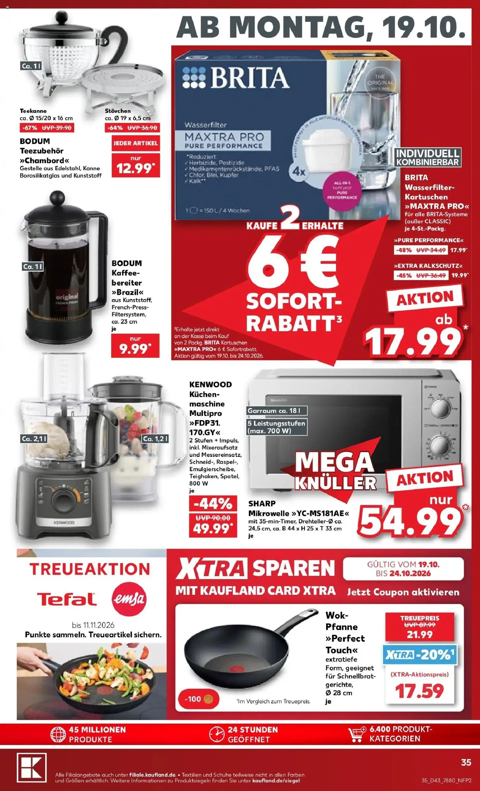 Prospekt Kaufland ab 19.10.2026 » Angebote Online zum Blättern | Seite: 39 | Produkte: Mikrowelle, Kaffee, Kuchen, Wok