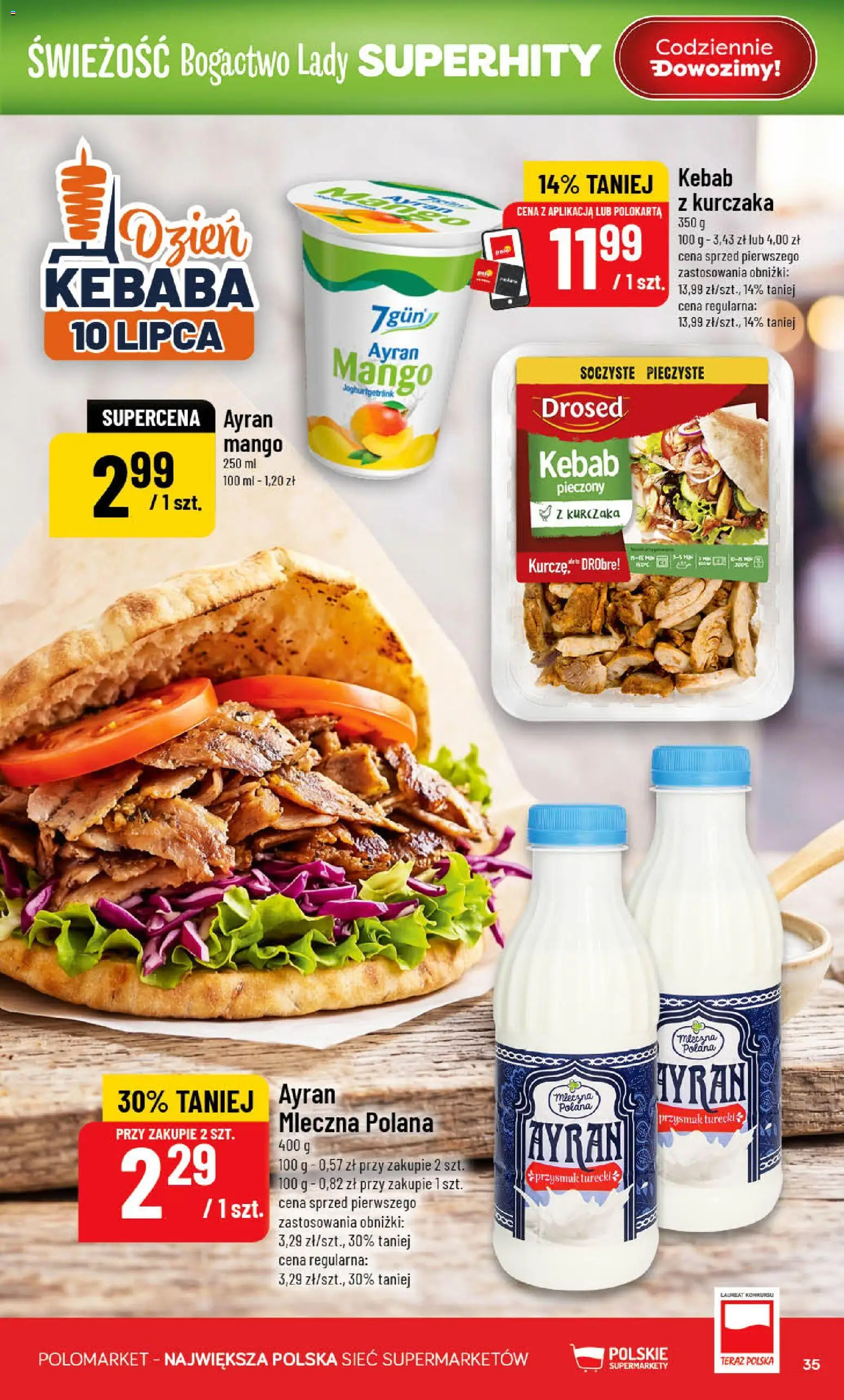 POLOmarket gazetka od 08.07.2026 | Strona: 35 | Produkty: Mango, Kebab
