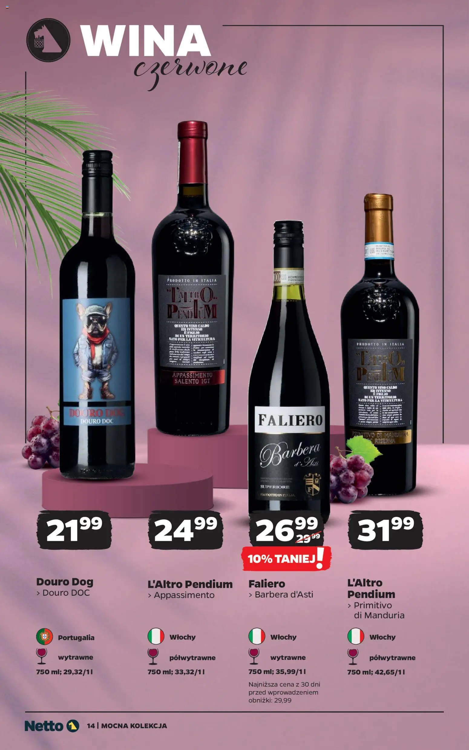 Netto gazetka - Wina od 20.07.2026 | Strona: 14 | Produkty: Primitivo Di Manduria