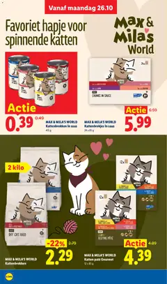MAX & MILA'S WORLD Kattenbrokjes in saus, 24 x 85 g - Voorbeeld van een folder van Lidl, geldig van 26-10-2026 | Pagina: 16