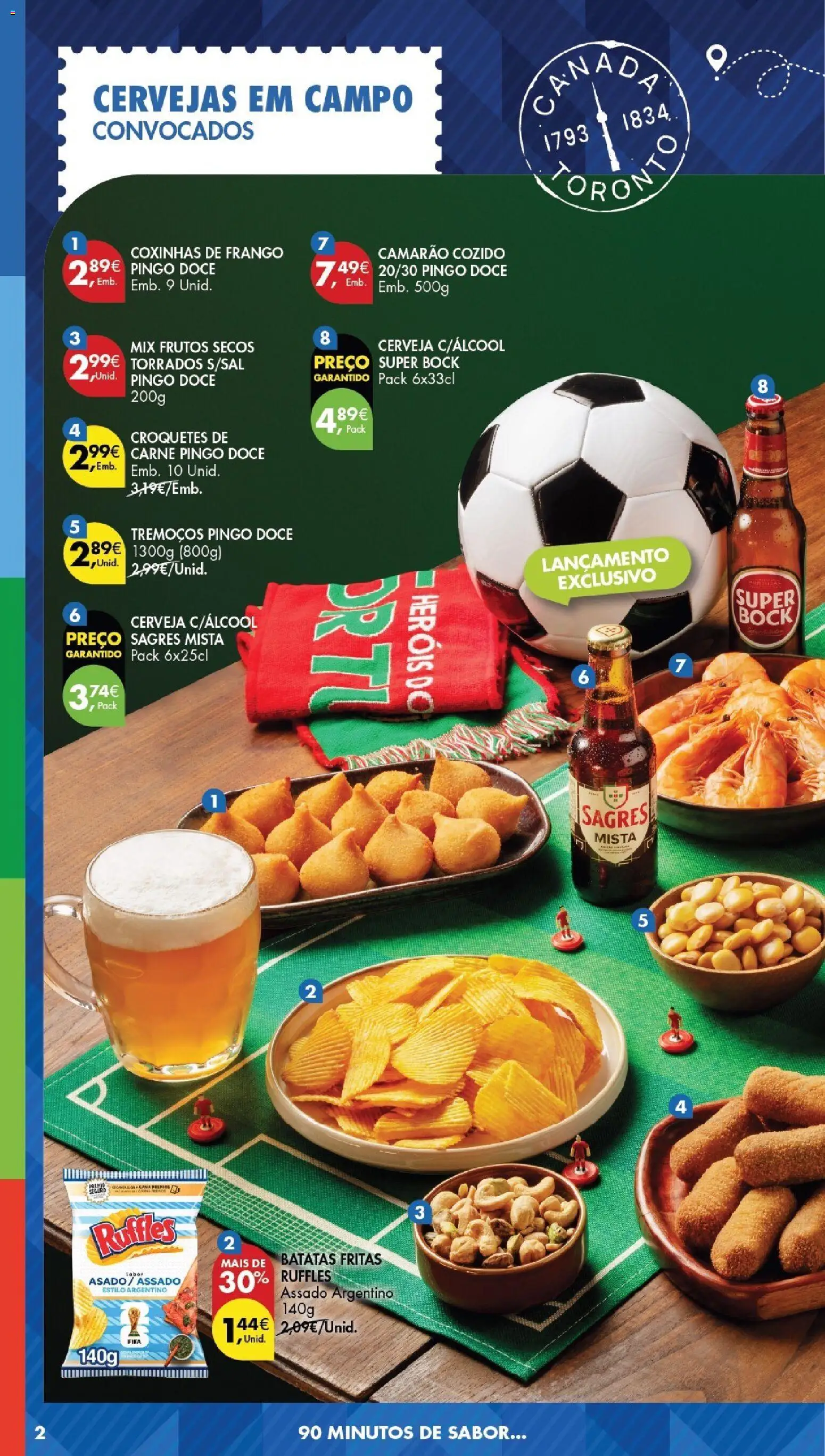Pingo Doce Bebidas e Petiscos 2026 │ válido de 09.06.2026 | Página: 2 | Produtos: Frango, Super bock, Camarão, Tremoços