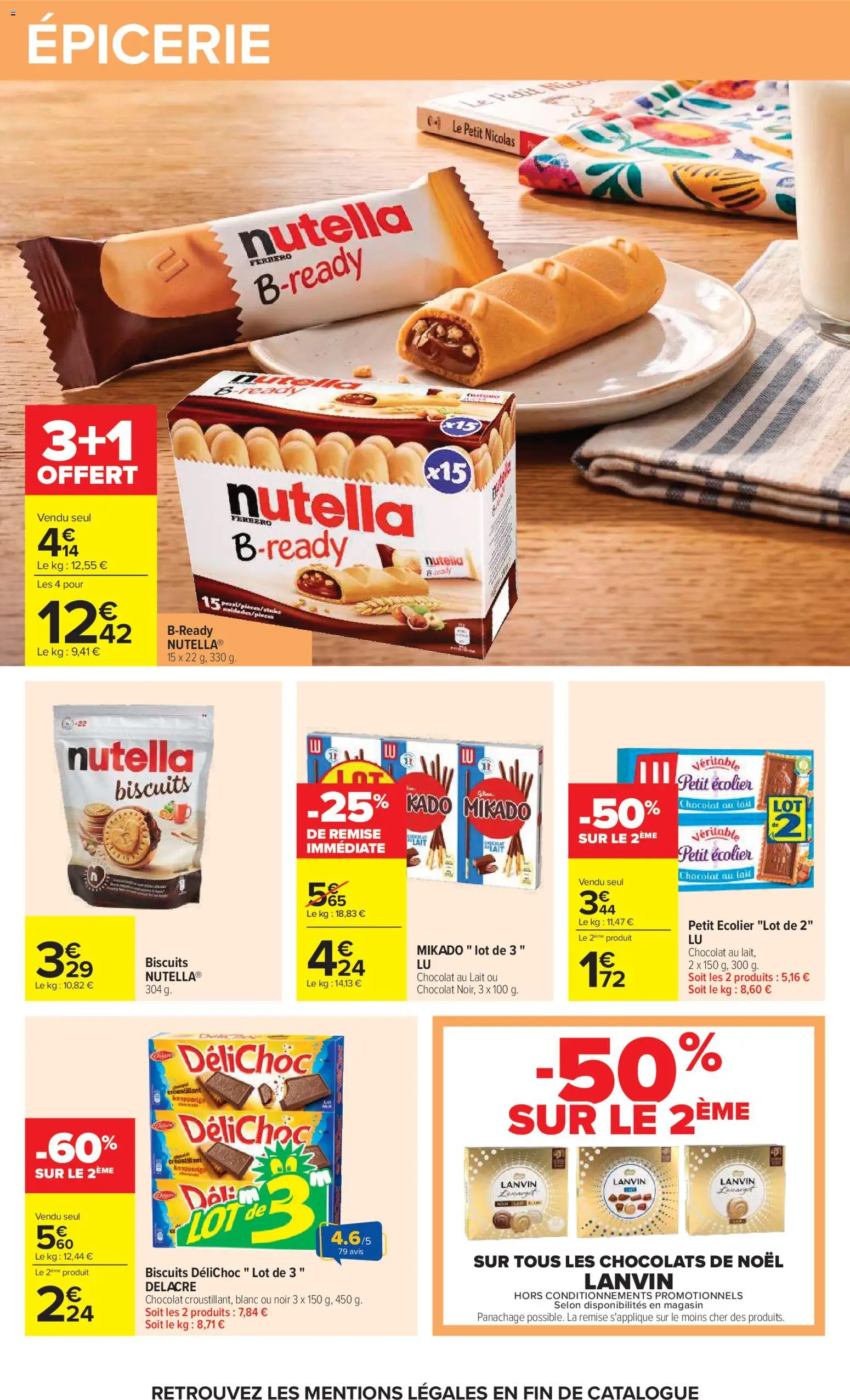 {H1} | Page: 39 | Produits: Mikado, Nutella, Lait, Biscuits