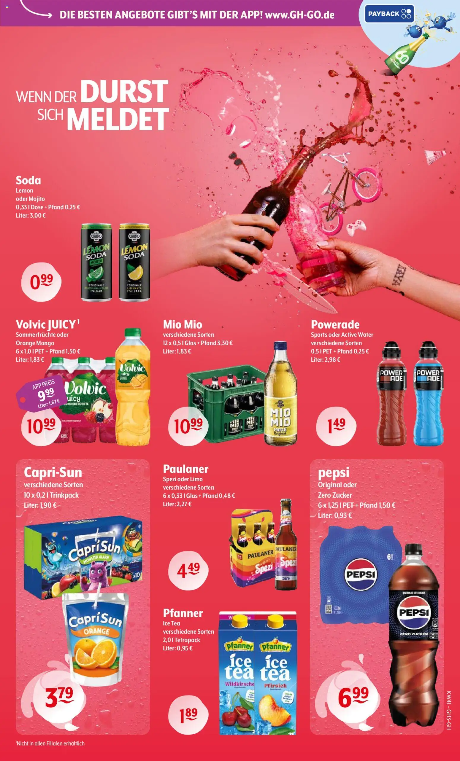 Trink und Spare Prospekt – gültig ab 05.10.2026 | Seite: 3 | Produkte: Zucker, Pfirsich, Pepsi, Paulaner