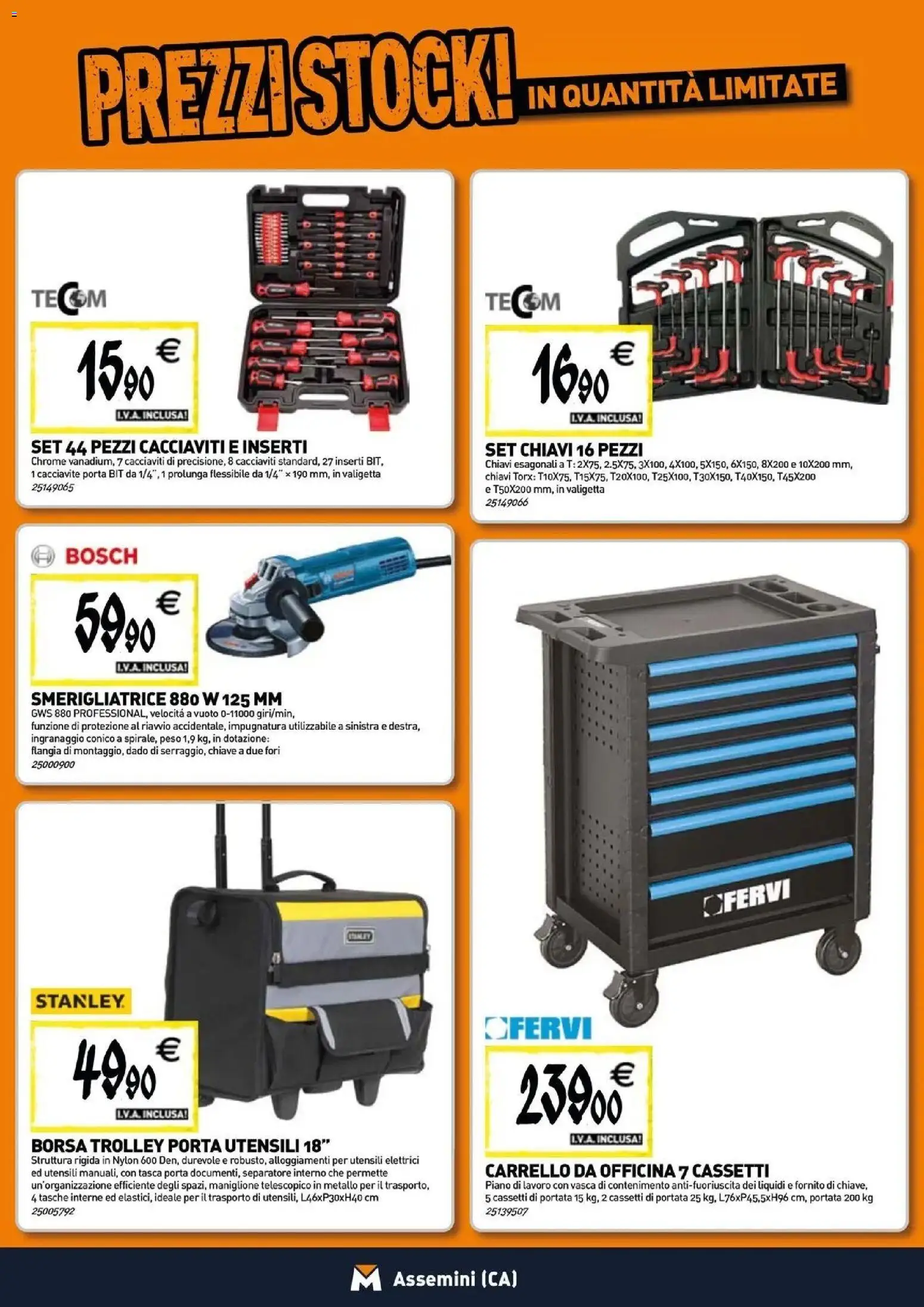 Volantino TECNOMAT del 29/10/2026 | Pagina: 20 | Prodotti: Cacciavite, Smerigliatrice, Trolley, Valigetta