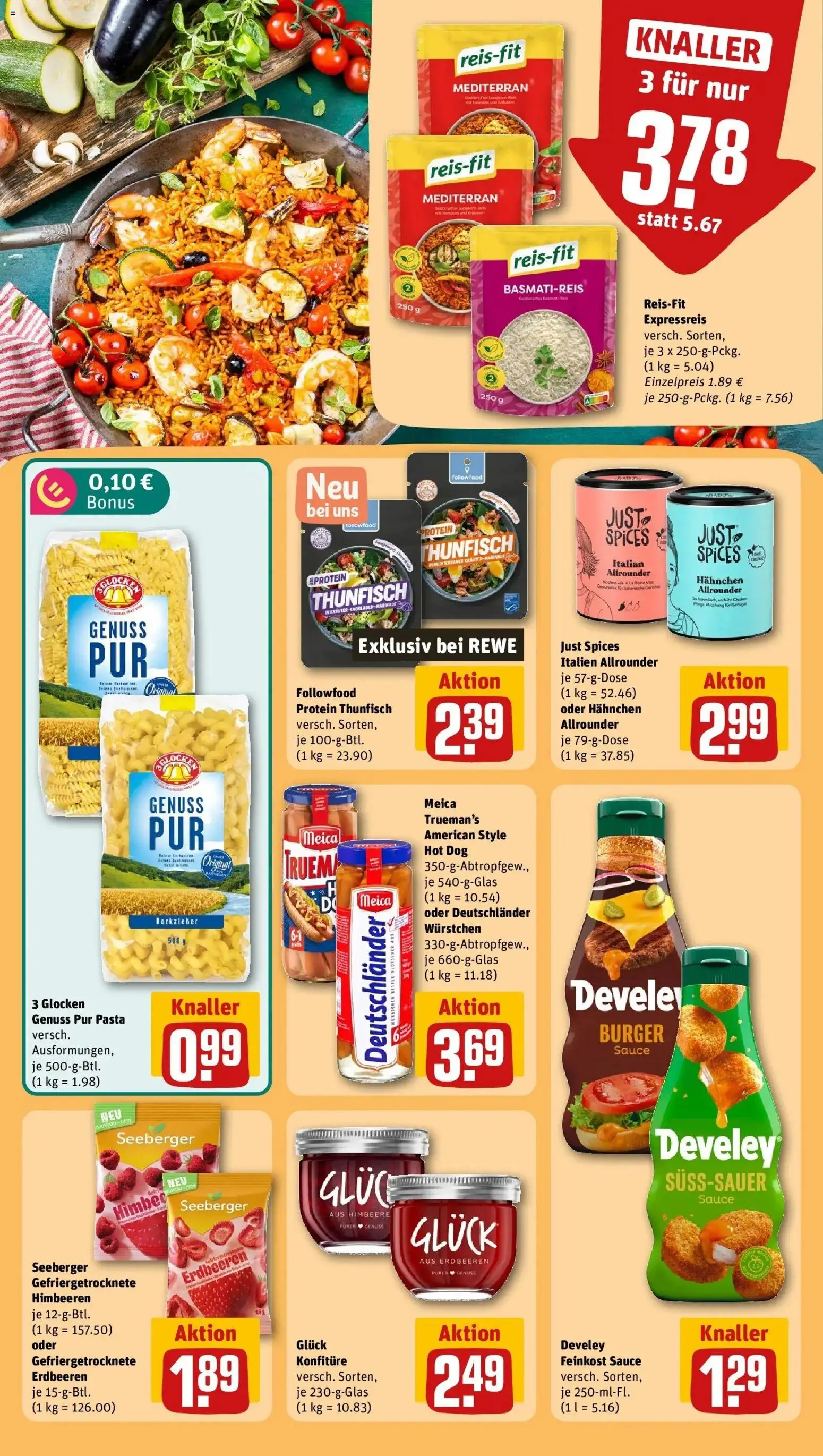 Rewe Prospekt Bretzfeld/Rappach – gültig ab 05.07.2026 | Seite: 22 | Produkte: Himbeeren, Basmatireis, Thunfisch, Himbeere