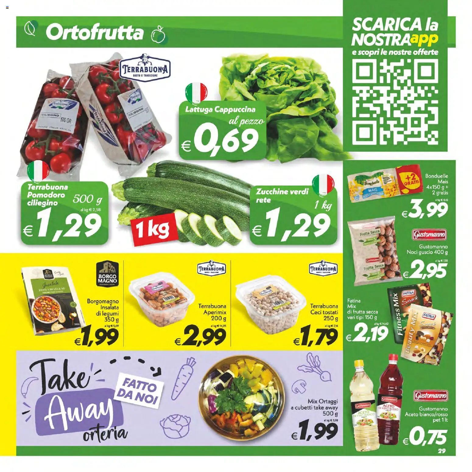 Volantino SuperConveniente del 25/06/2026 | Pagina: 29 | Prodotti: Legumi, Insalata, Ortaggi, Zucchine