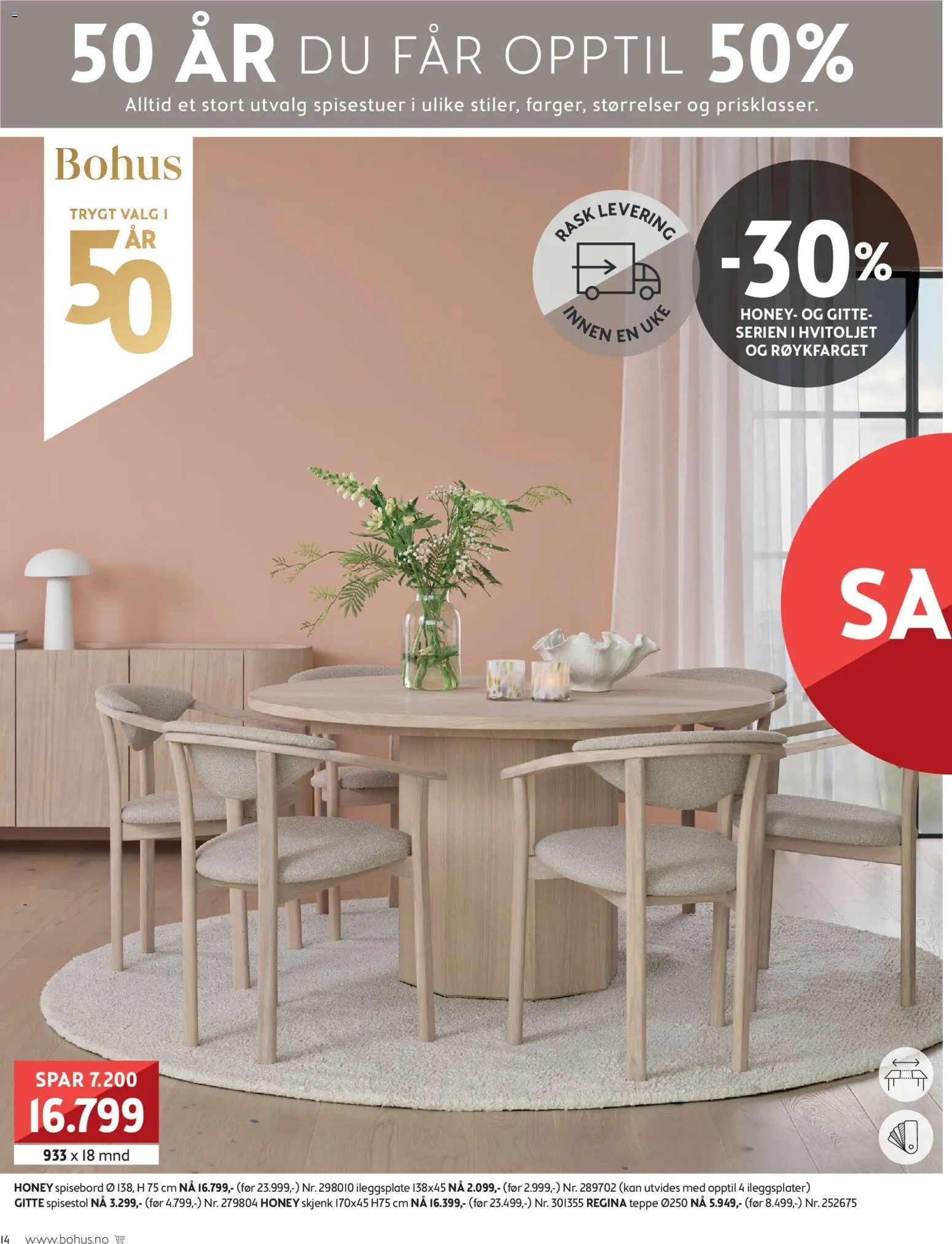 {H1} | Side: 14 | Produkter: Spisebord, Spisestol, Teppe