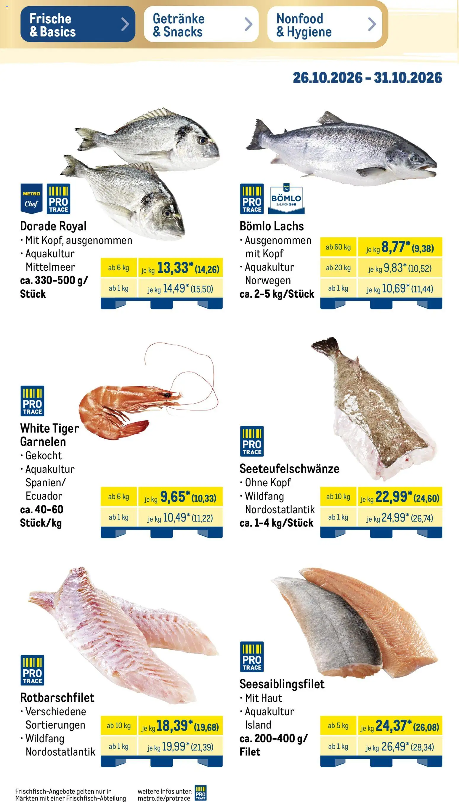 Metro NonFood-Angebote – gültig ab 26.10.2026 | Seite: 36 | Produkte: Limetten, Heidelbeeren, Kaki, Kiwi