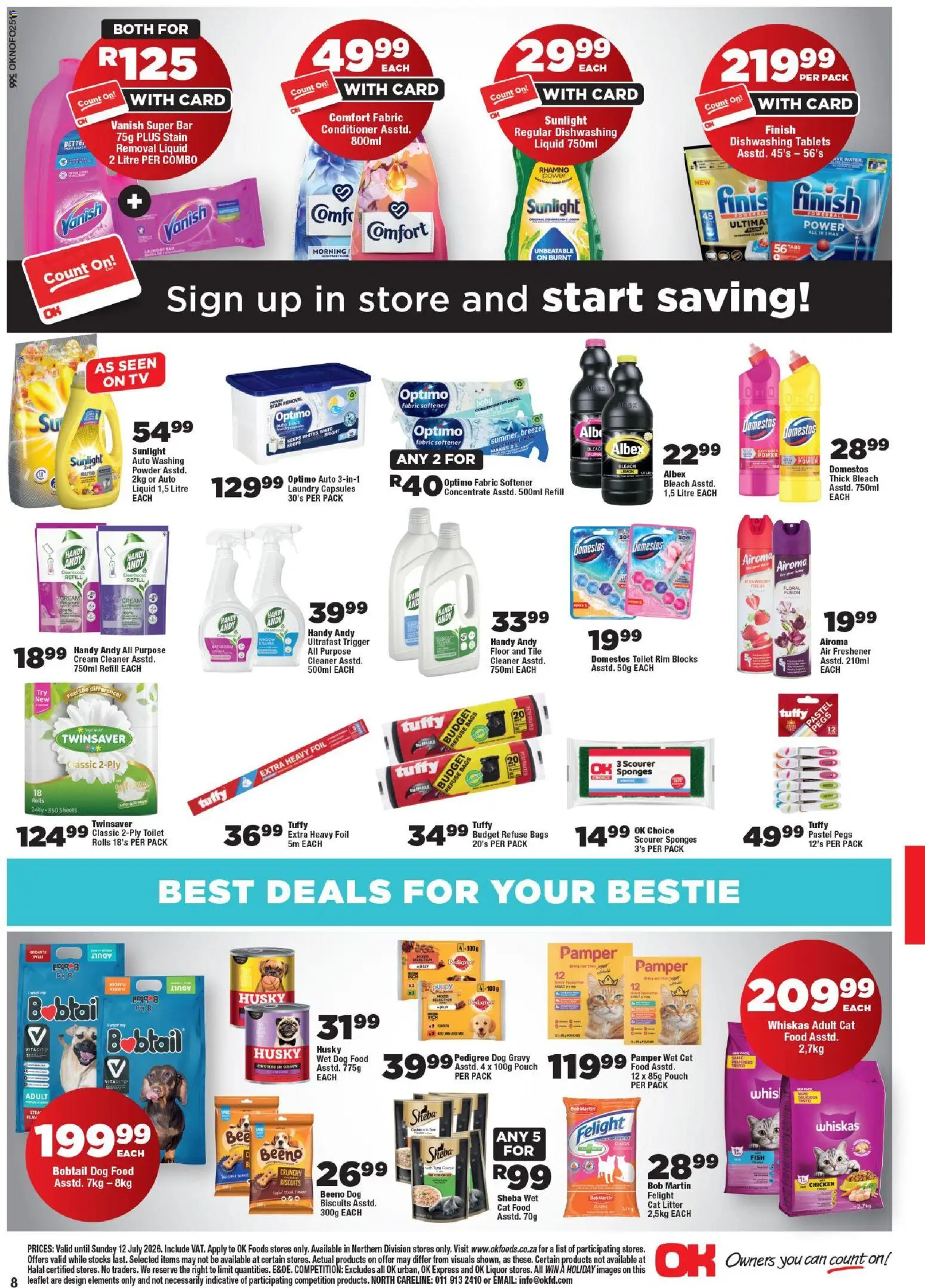 New OK Foods catalogue – valid from 24/06/2026 | Page: 8 | Products: TV, Cream, Gravy, Cat litter