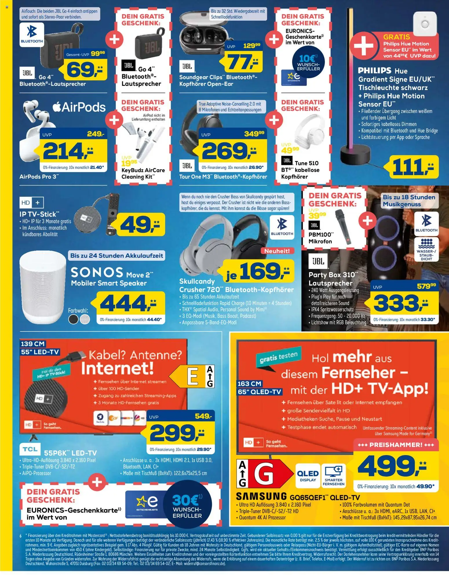 Euronics Prospekt – gültig ab 08.08.2026 | Seite: 6 | Produkte: Kabel, Met, Samsung, Fernseher