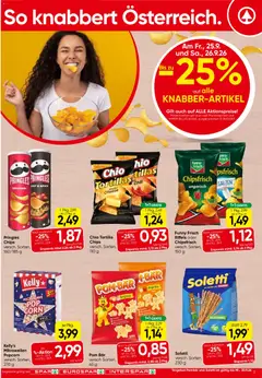 Spar Flugblatt ab 24.09.2026 gültig | Seite: 3 | Produkte: Chips, Salz, Chili
