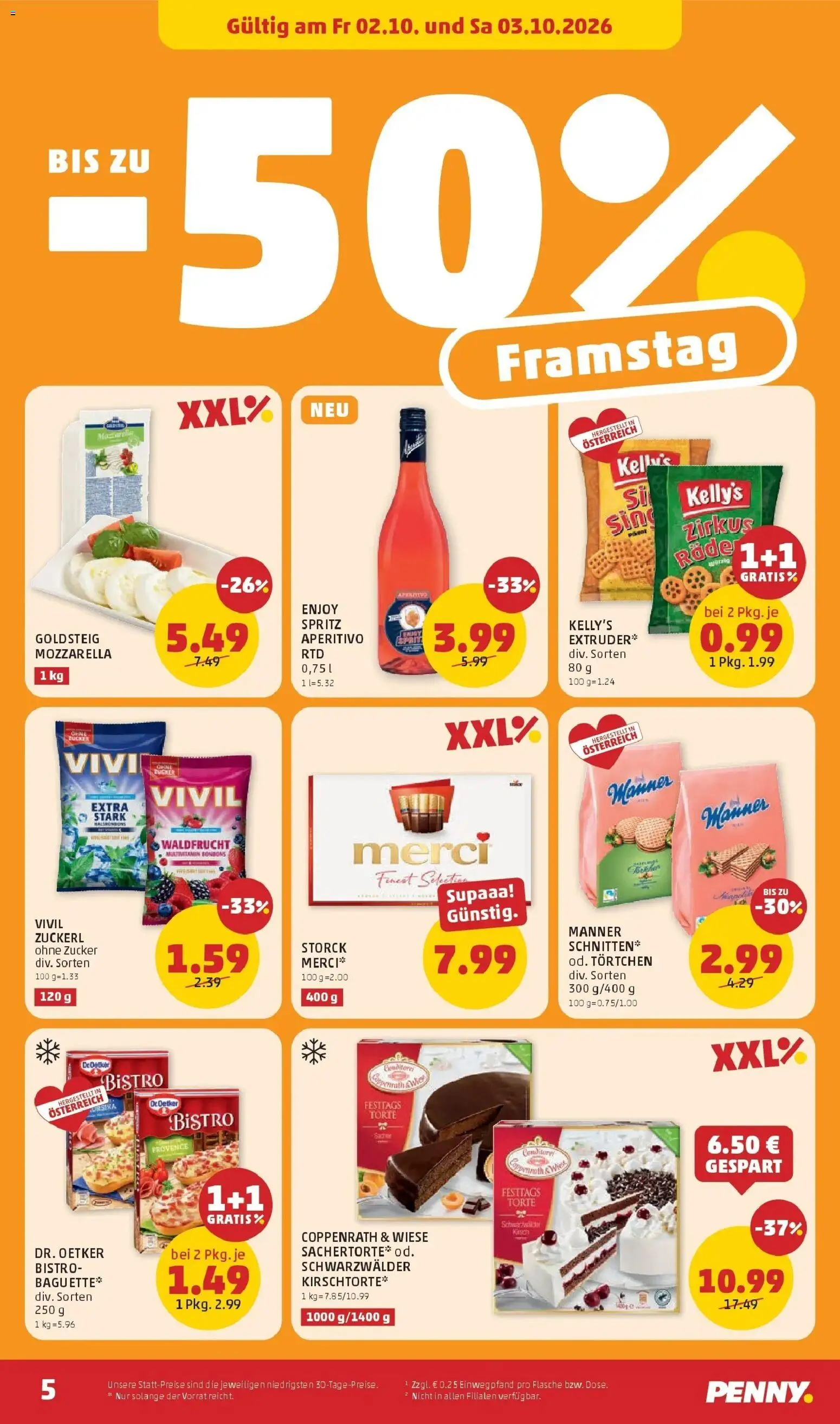Penny Markt Die ganze Woche sparen ab (01.10.2026) - Angebote, Prospekt | Seite: 5 | Produkte: Zucker