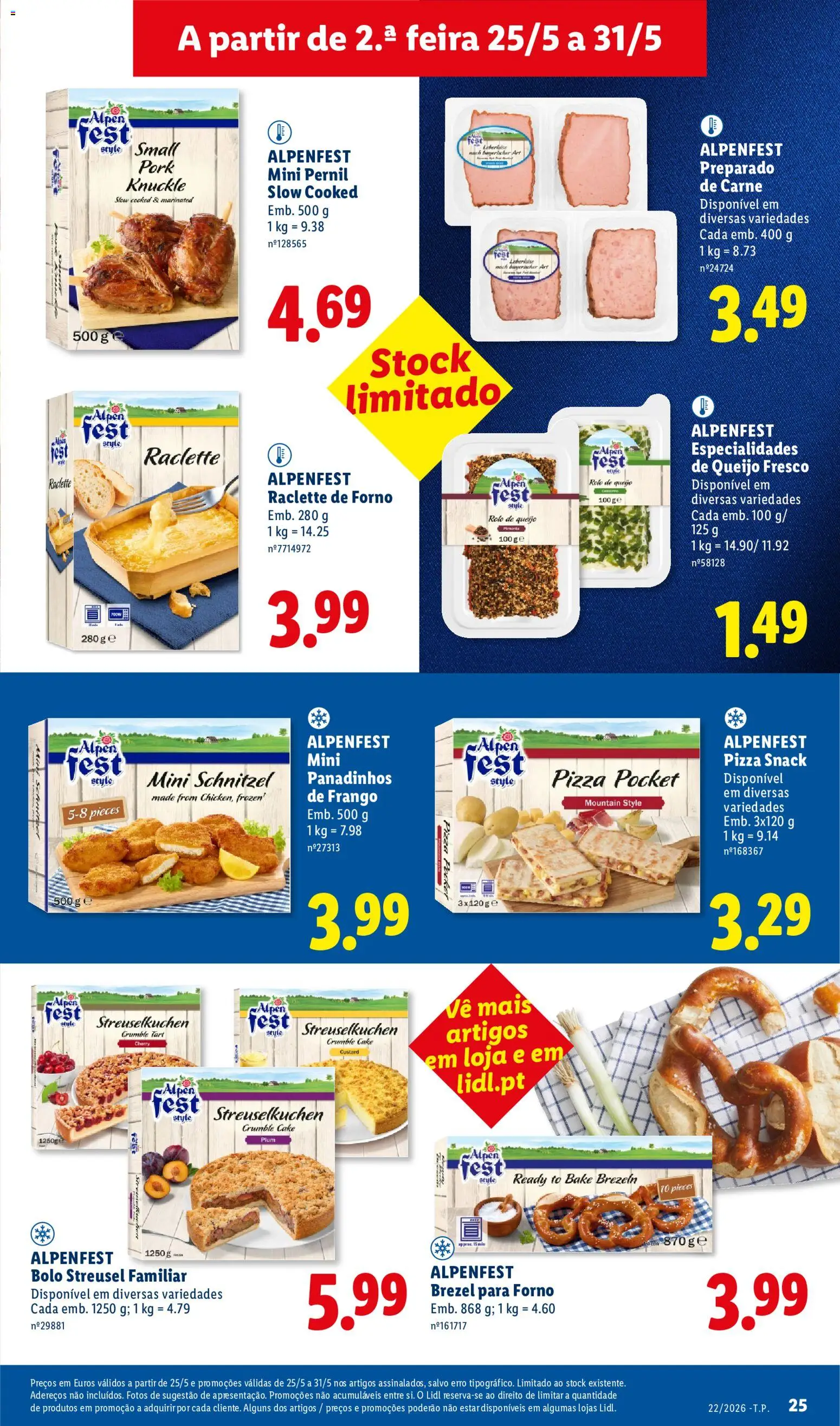 Lidl folheto │ válido de 25.05.2026 | Página: 25 | Produtos: Frango, Pernil, Pizza, Nuggets