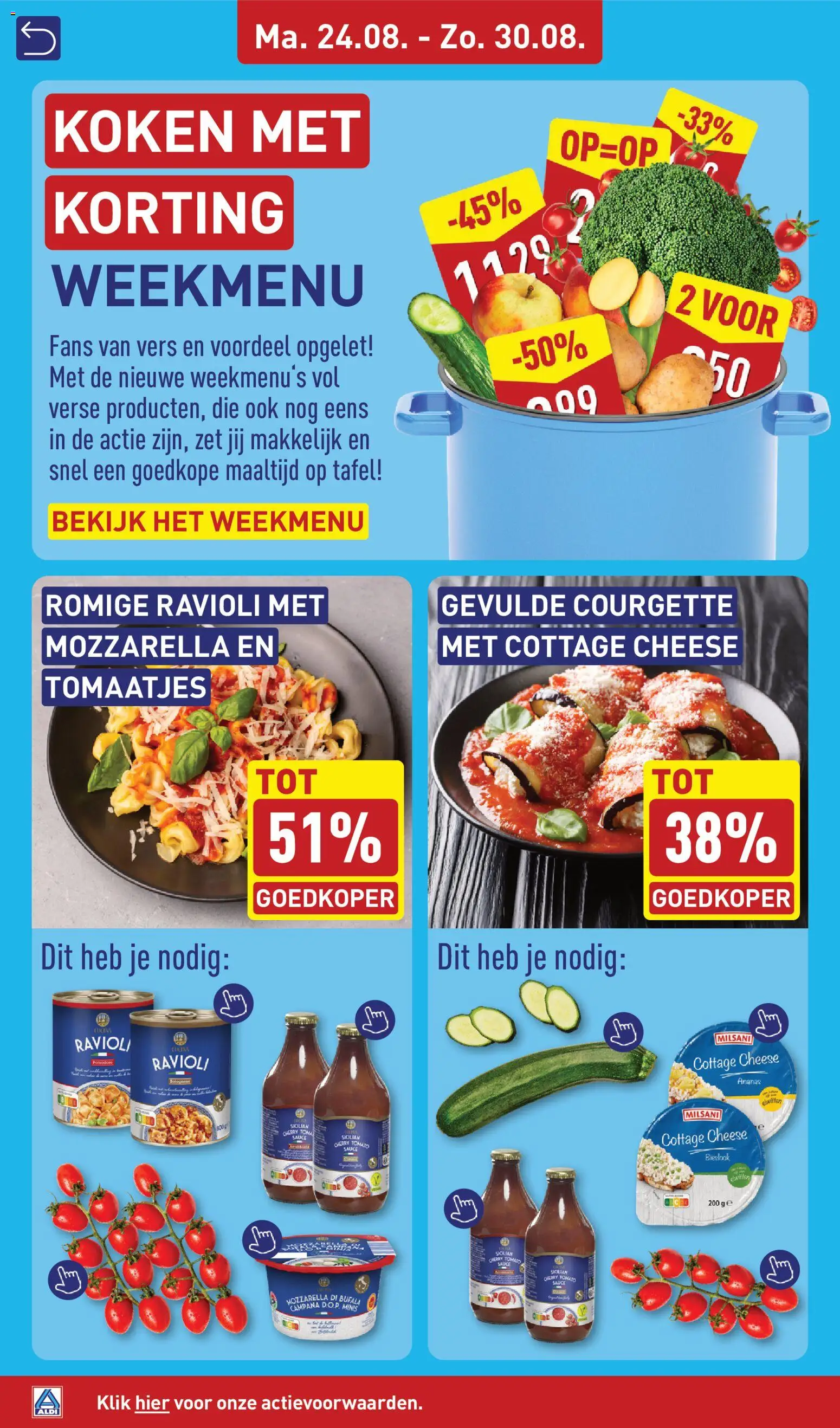 {H1} | Pagina: 10 | Producten: Courgette, Mozzarella, Tafel