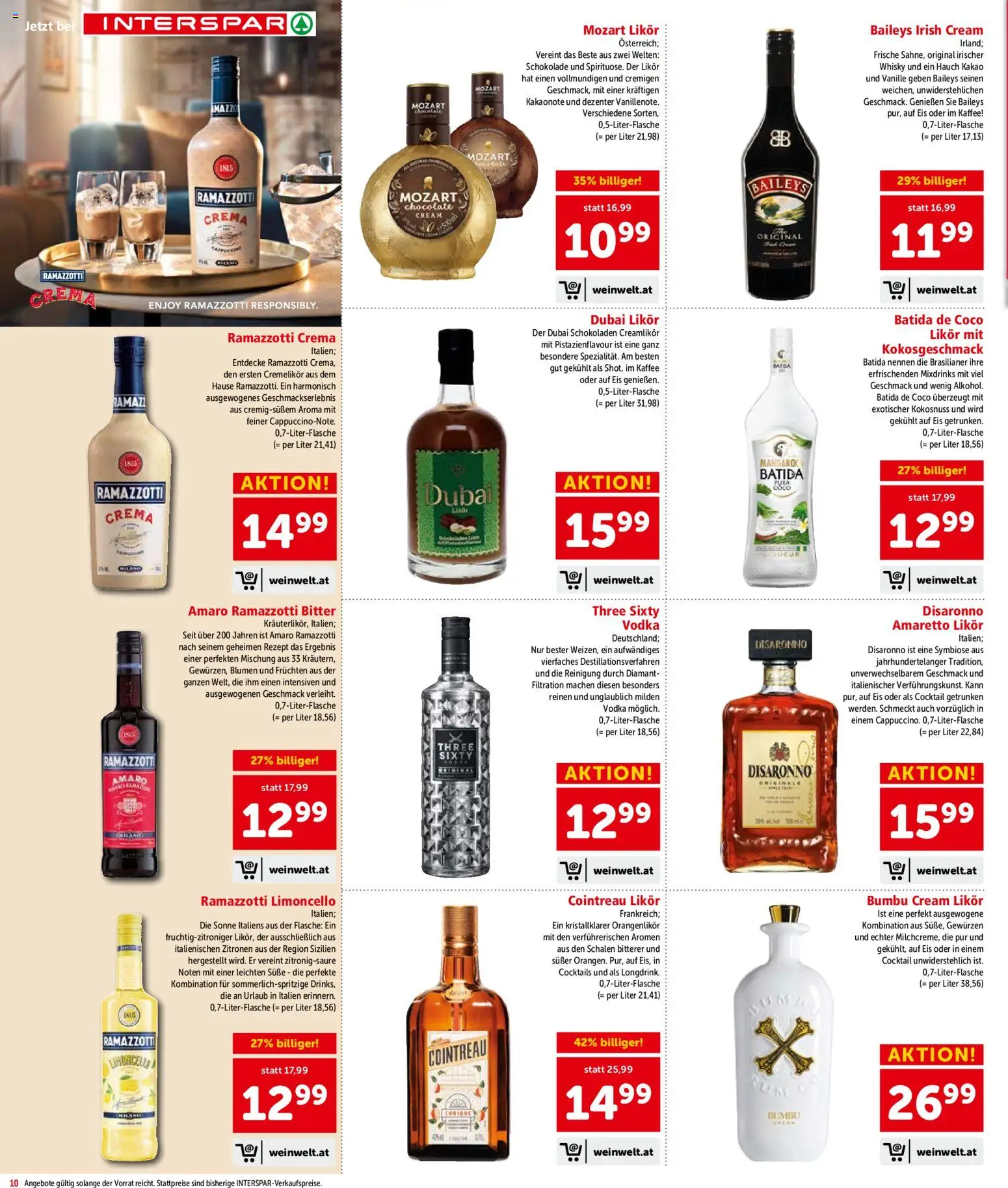 Interspar Flugblatt - Kärnten gültig ab 17.03.2026 | Seite: 10 | Produkte: Eis, Kaffee, Schokolade