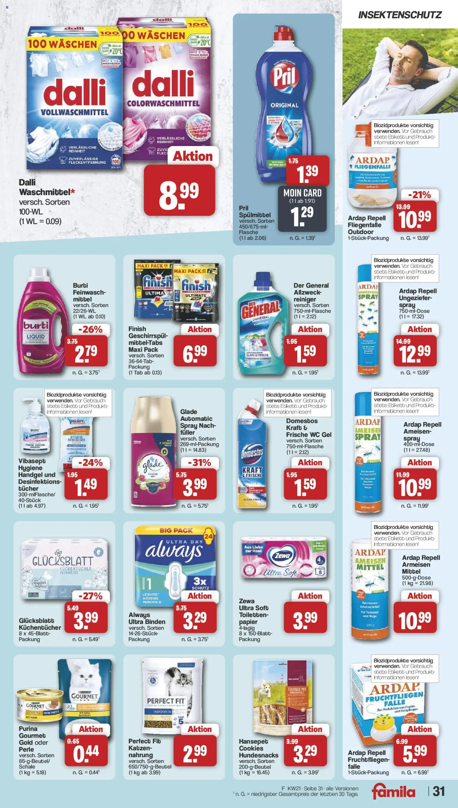 Famila Nordwest Prospekt 	 – gültig ab 18.05.2026 | Seite: 31 | Produkte: Zewa, Finish, Pril, Kuchen