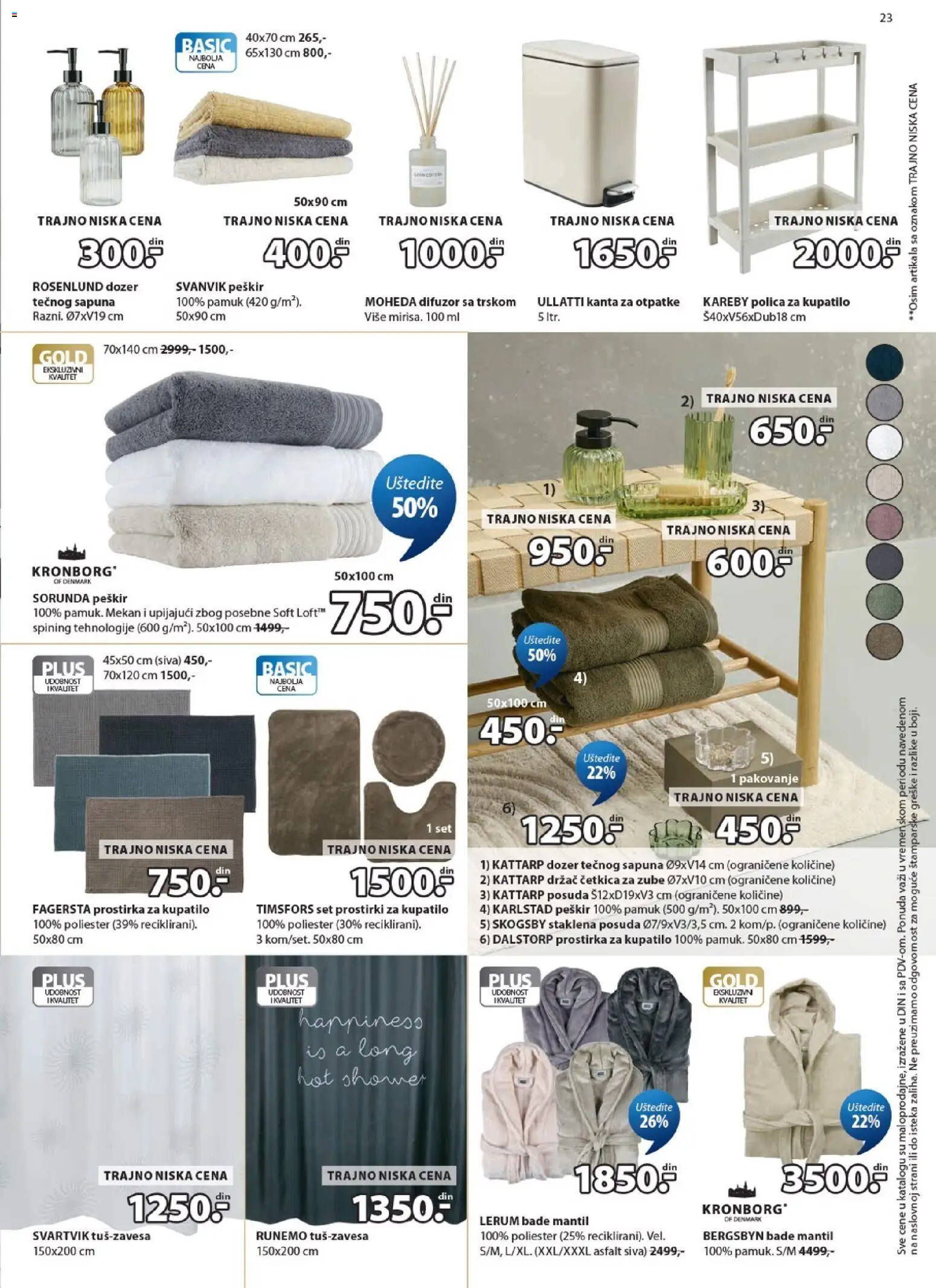 Jysk katalog - važi od 03.06.2026 | Strana: 23 | Proizvode: Pakovanje, Peškir, Bade mantil, Četkica za zube