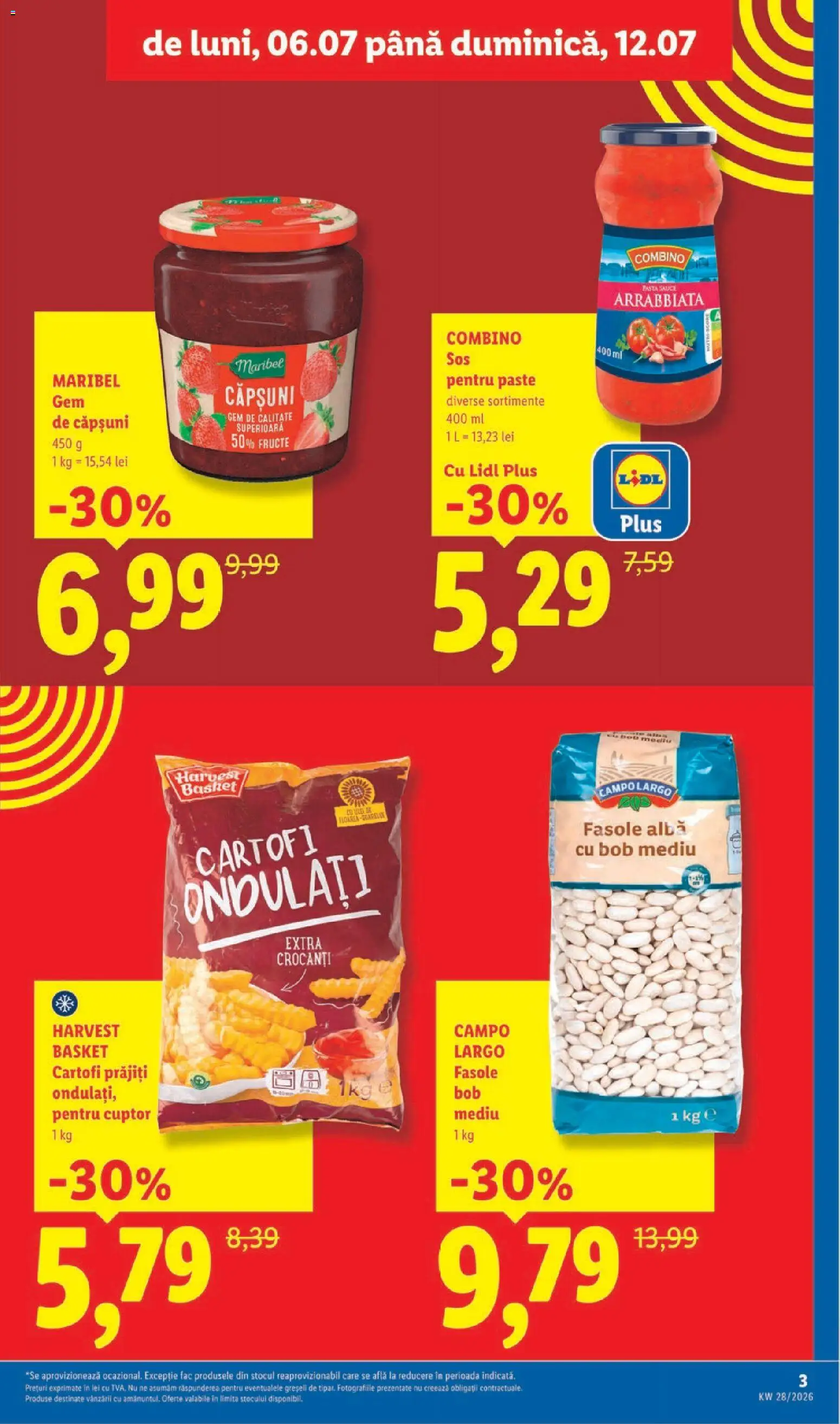 Noul catalog Lidl – valabil de la 06.07.2026 | Pagină: 3 | Produse: Cuptor, Căpșuni, Fructe, Sos