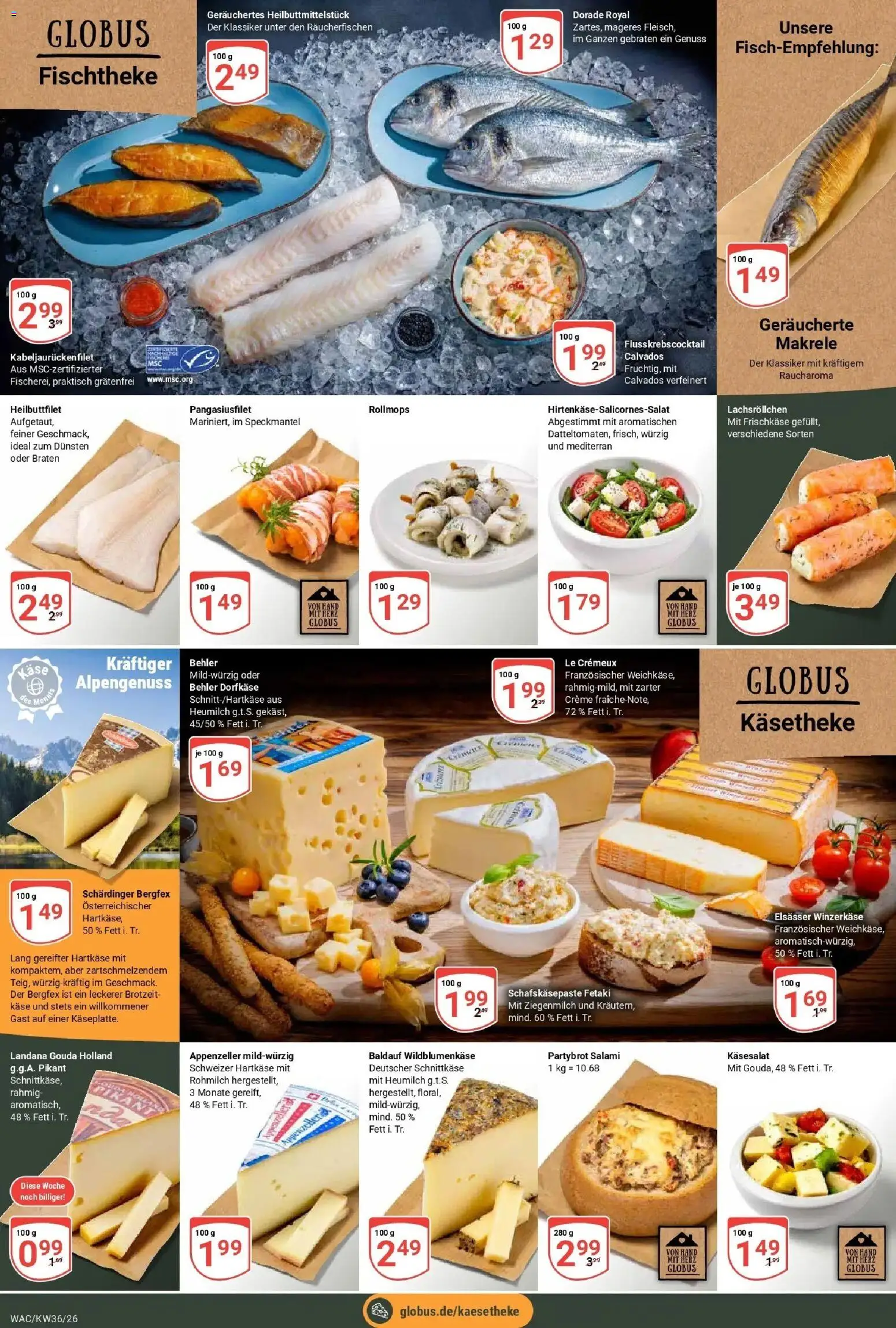 Globus Prospekt Markkleeberg – gültig ab 31.08.2026 | Seite: 11 | Produkte: Dorade, Käse, Creme, Salami