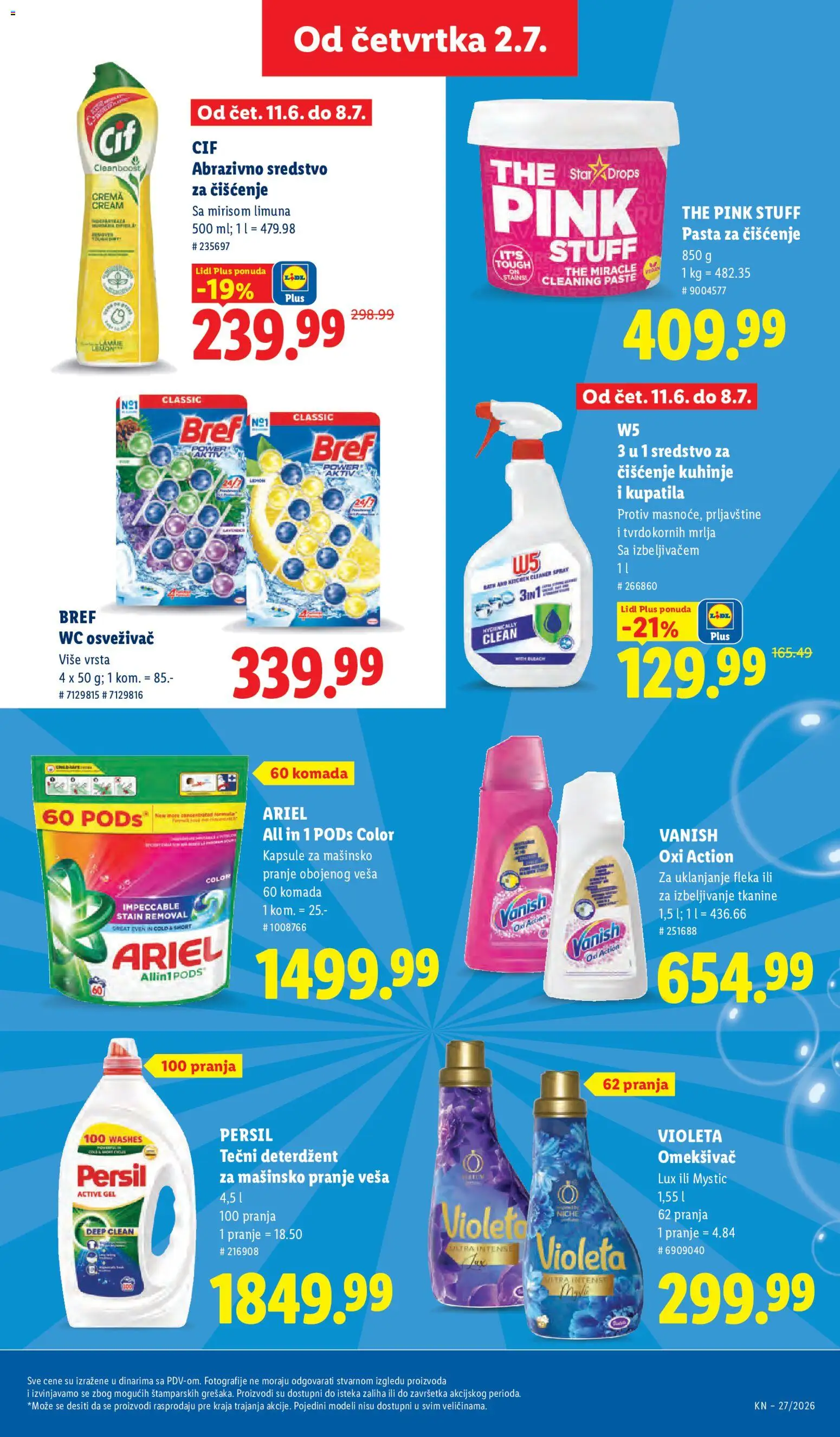 Lidl katalog - važi od 02.07.2026 | Strana: 37 | Proizvode: Tečni deterdžent, Ariel, Kapsule, Persil