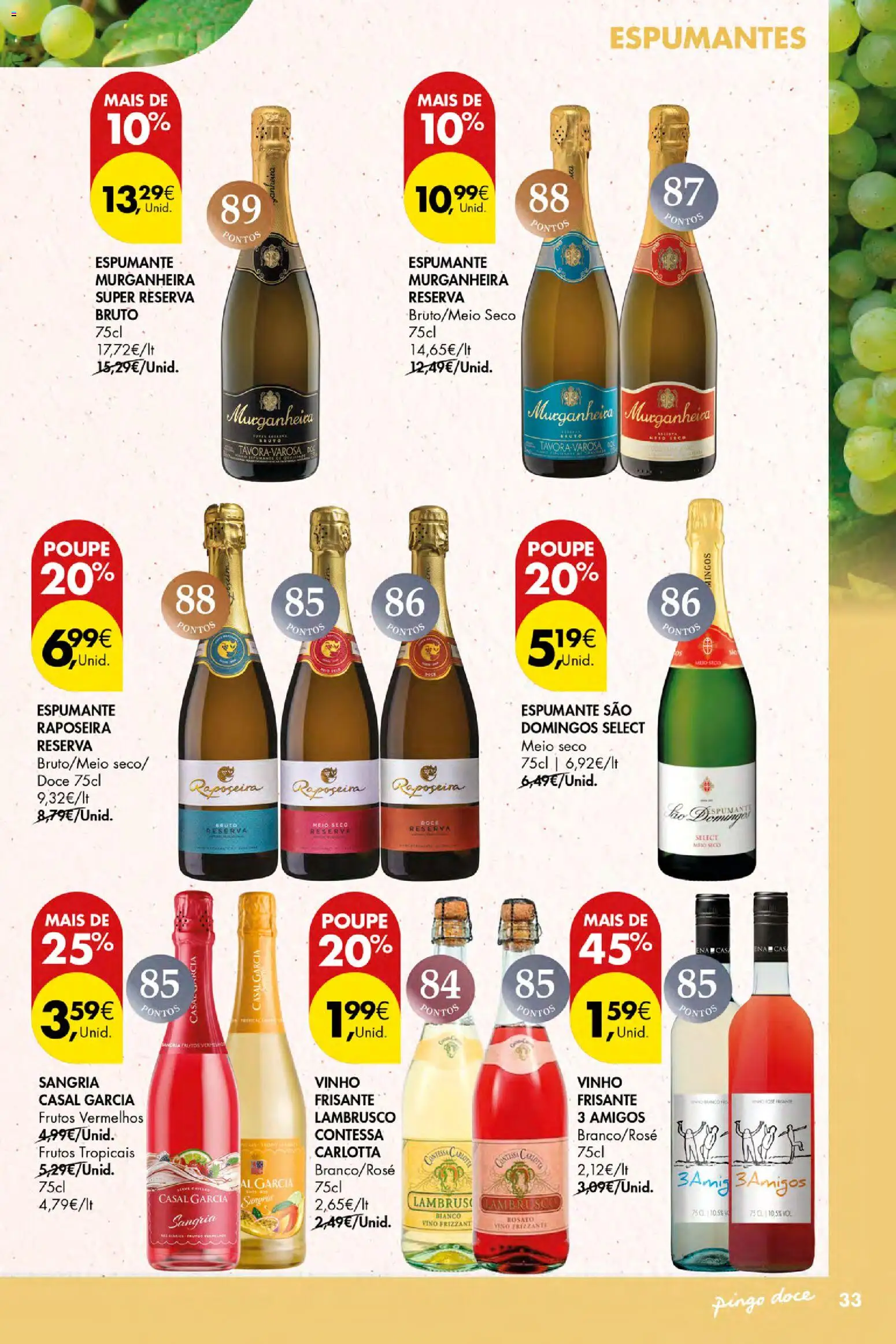 Pingo Doce Vinhos e Sabores de Portugal Açores │ válido de 17/09/2026 | Página: 33 | Produtos: Espumante, Vinho