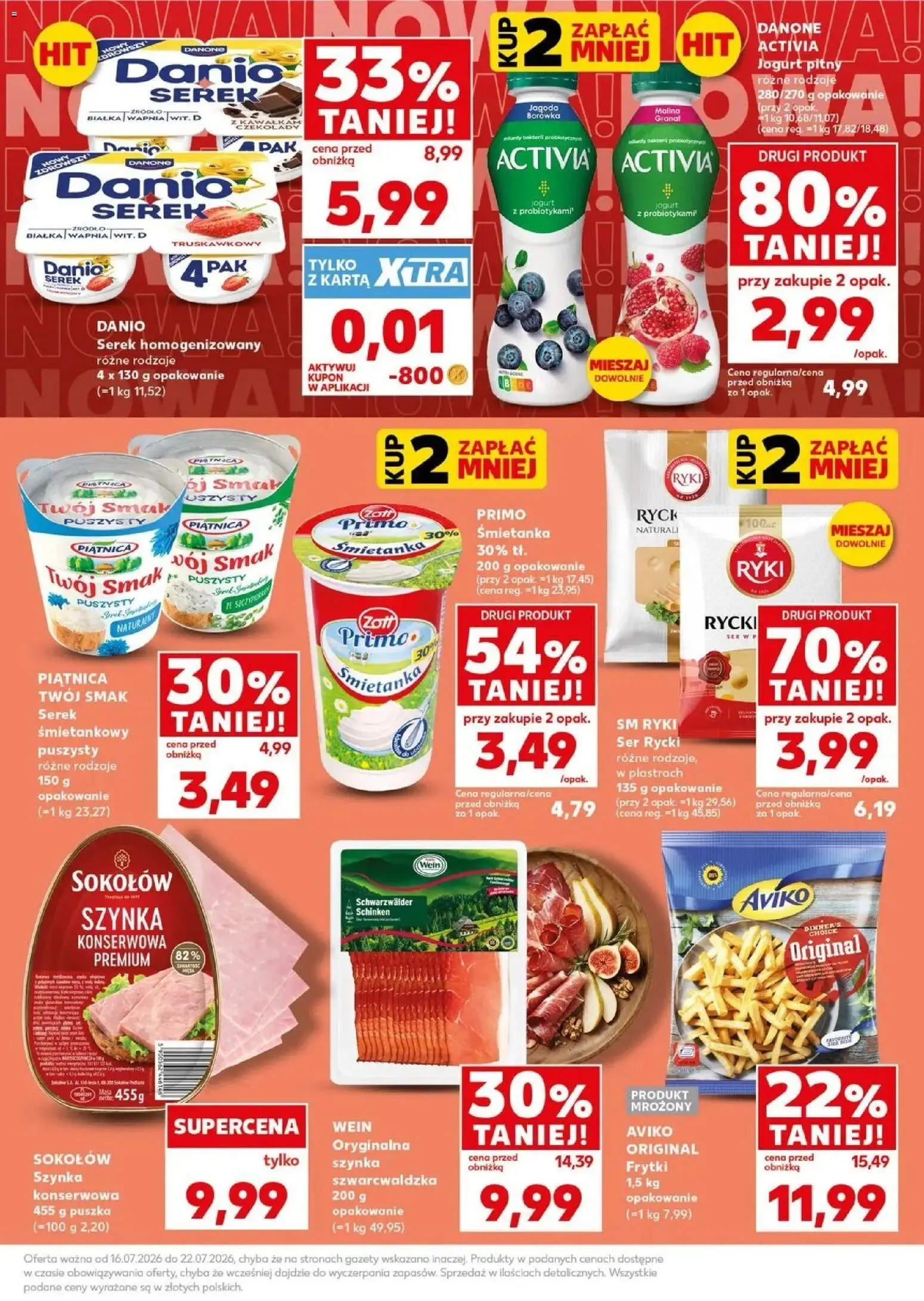 Kaufland gazetka - Mocny start od 20.07.2026 | Strona: 7 | Produkty: Karta, Czekolady, Serek homogenizowany, Gazety
