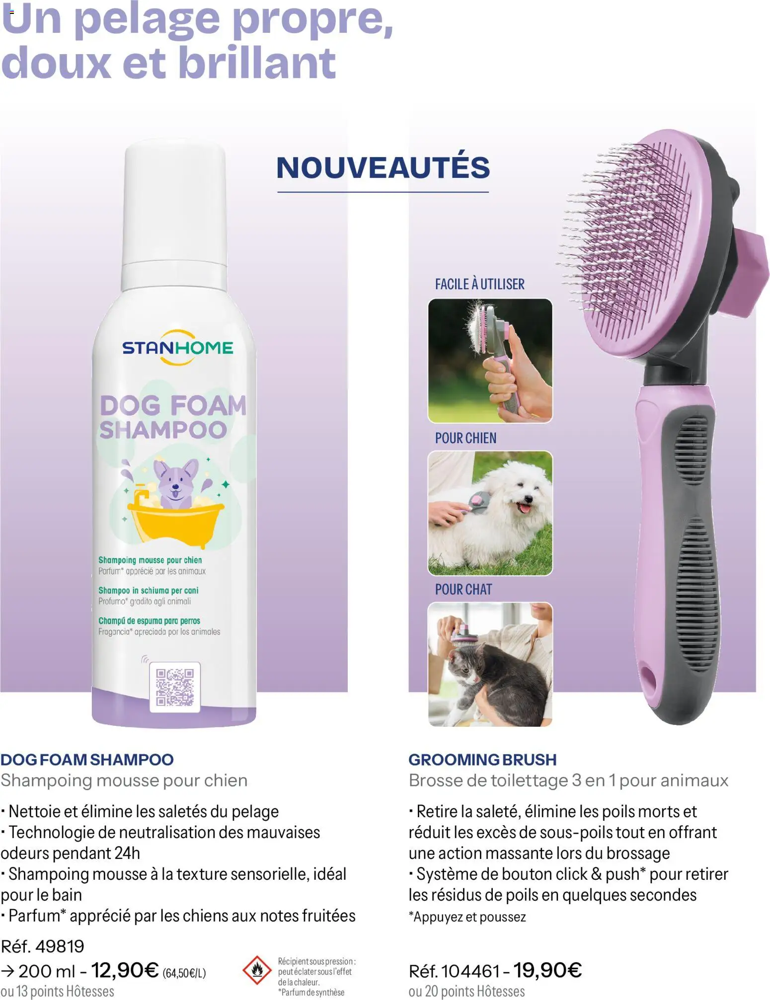 {H1} | Page: 54 | Produits: Mousse, Shampoing, Brosse