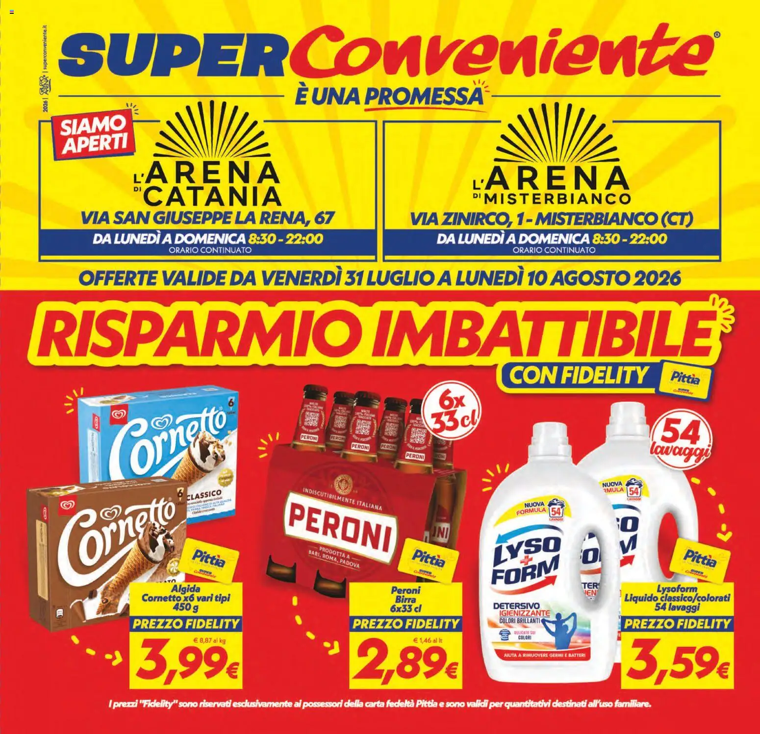 Volantino SuperConveniente del 31/07/2026 | Pagina: 1 | Prodotti: Birra, Cornetto