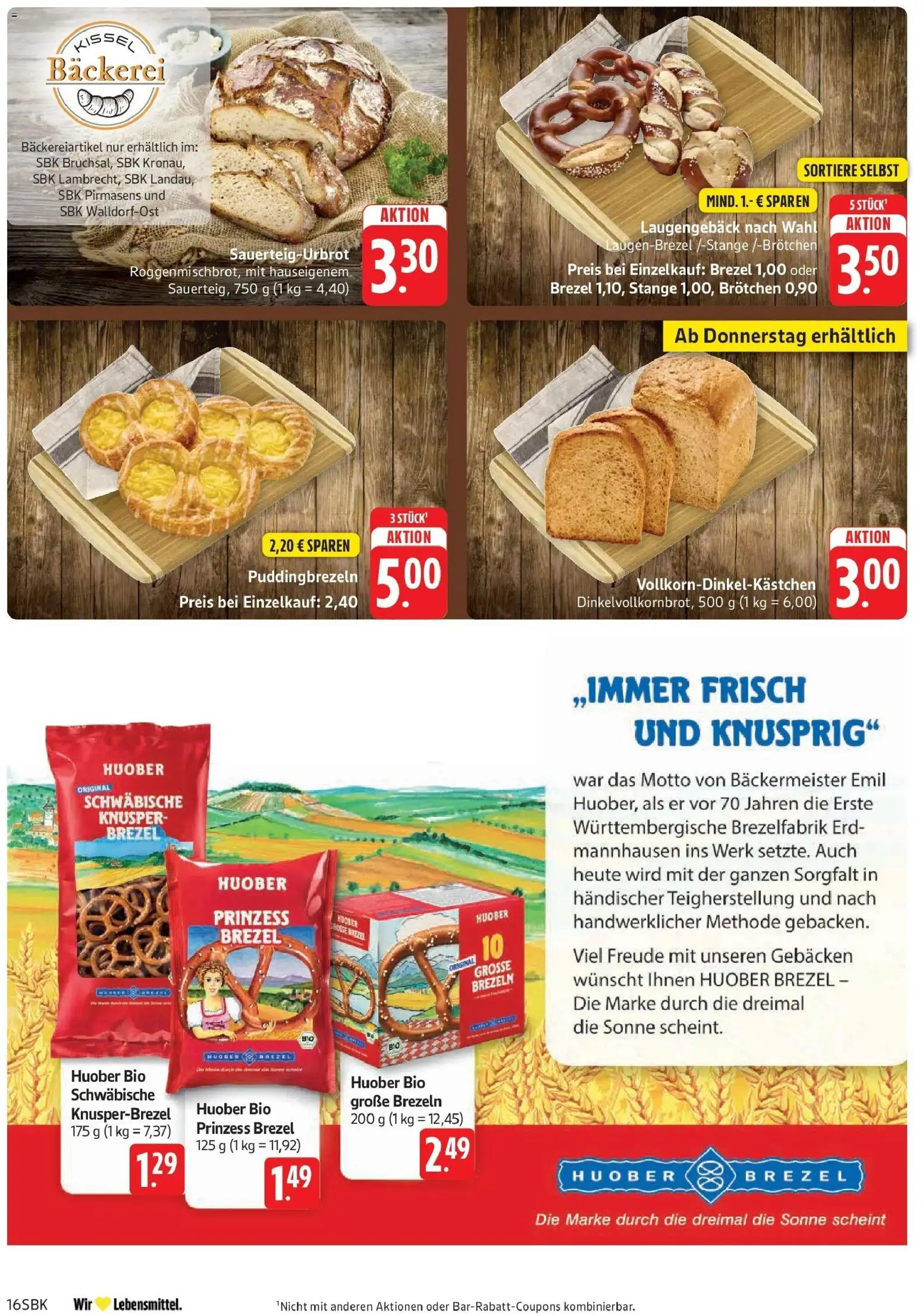 Edeka Prospekt Pirmasens (ab 12.10.2026) » Angebote Online | Seite: 16 | Produkte: Bäckerei