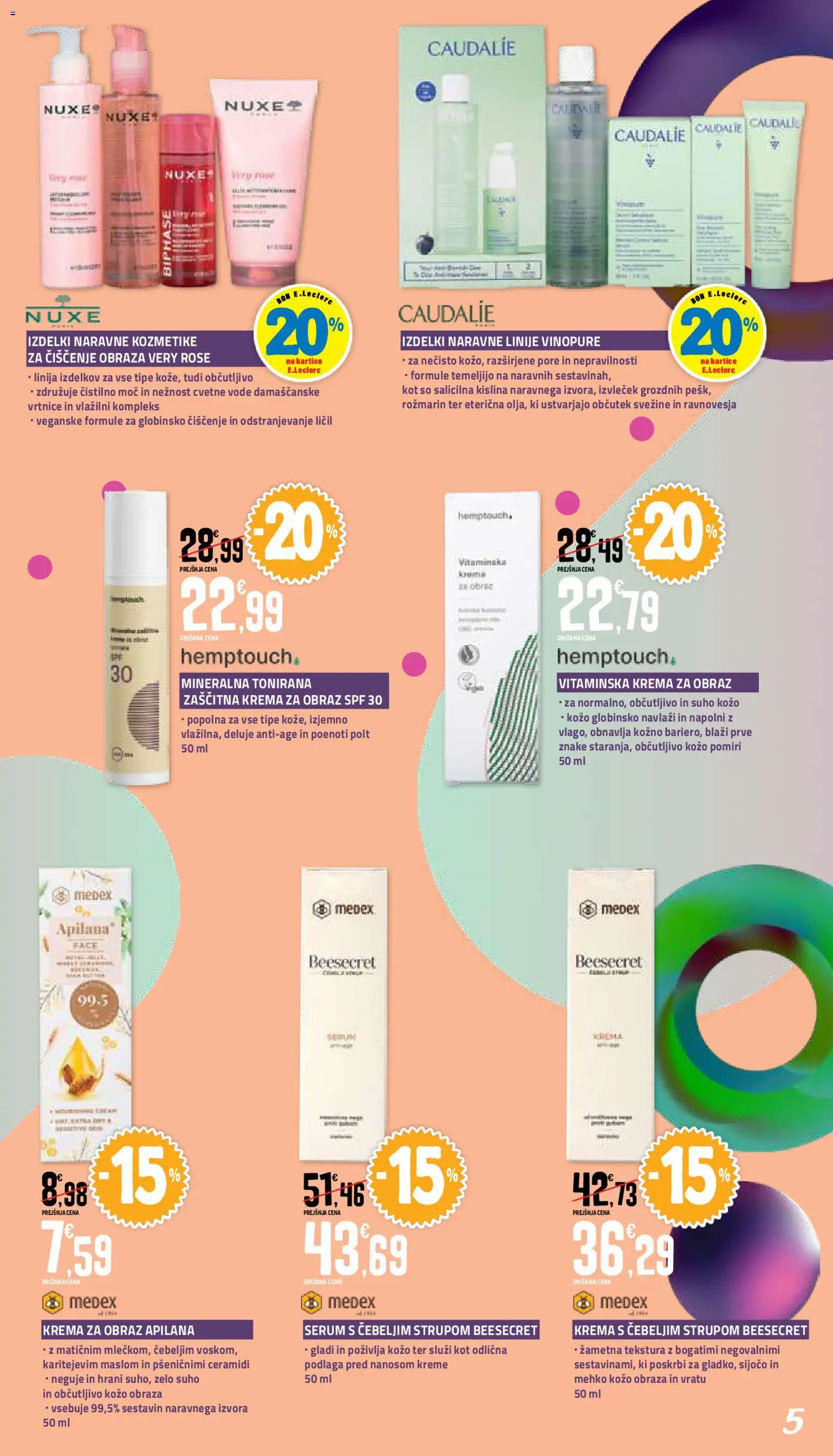 Novi E.leclerc katalog ponudbe – veljaven od 04.09.2026 | Stran: 5 | Izdelki: Krema, Krema za obraz