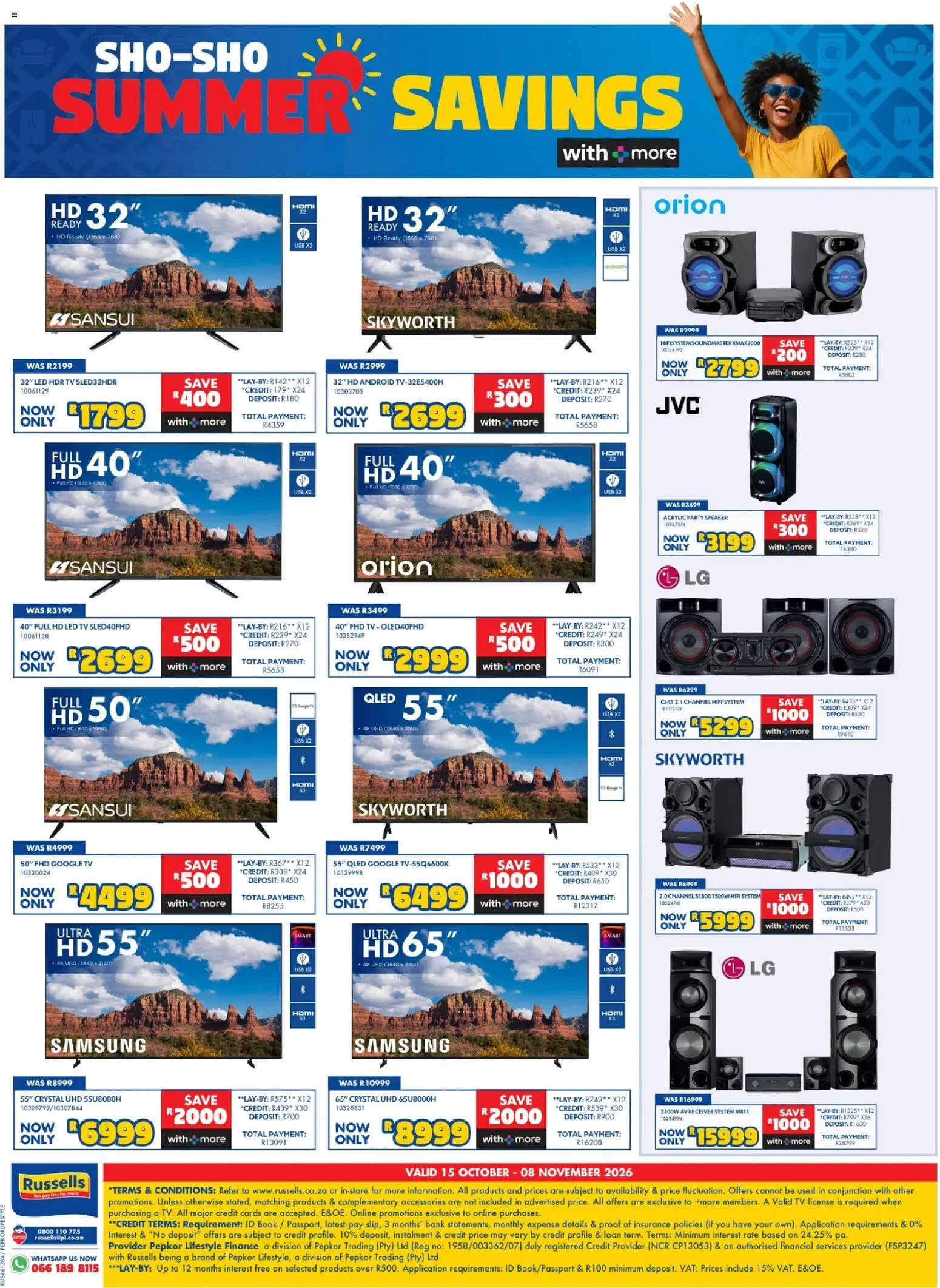 New Russells catalogue – valid from 15/10/2026 | Page: 16 | Products: Speaker, USB, TV