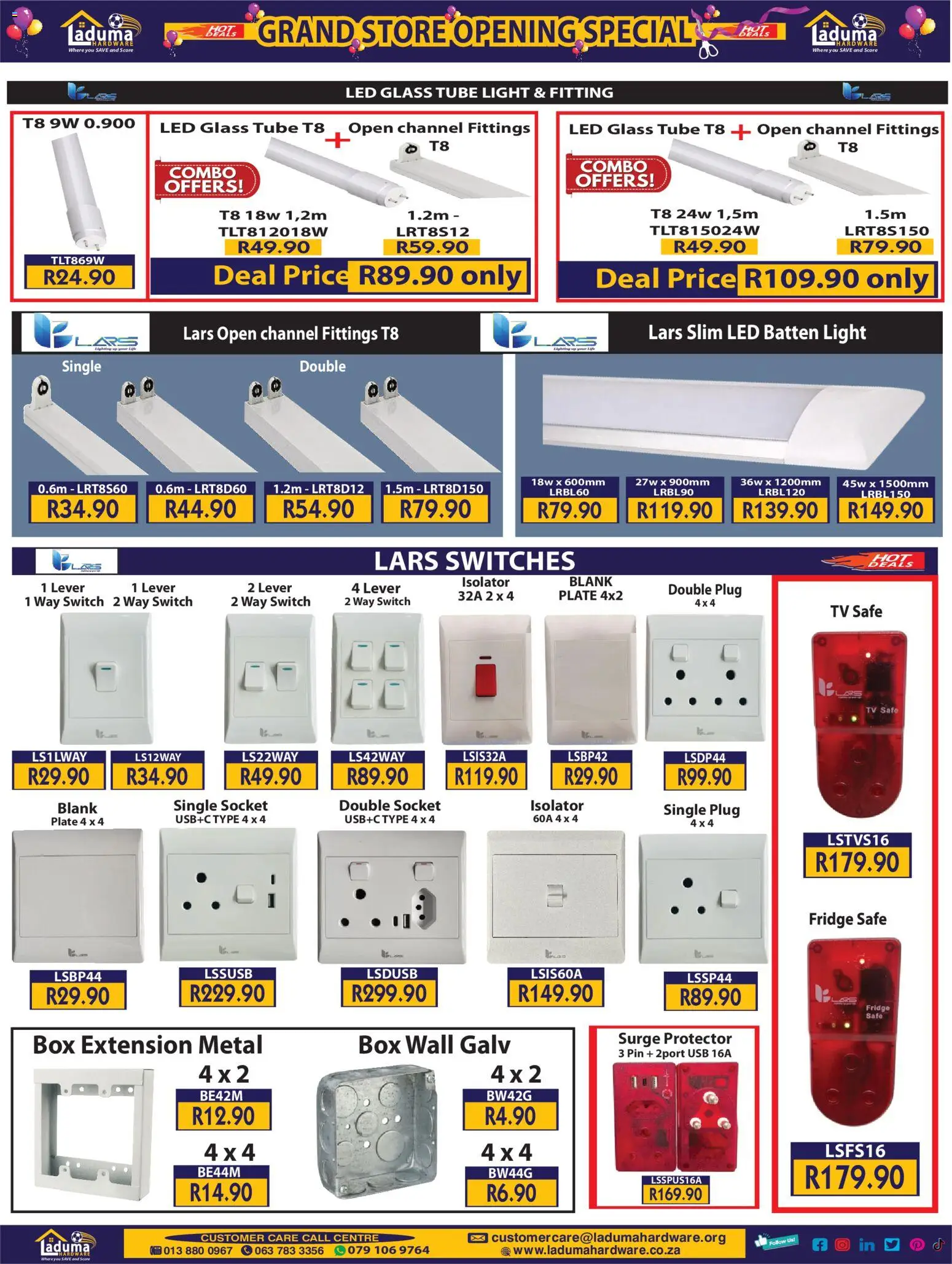 New Laduma Hardware catalogue – valid from 20/08/2026 | Page: 7 | Products: Plate, TV, Fridge, Light