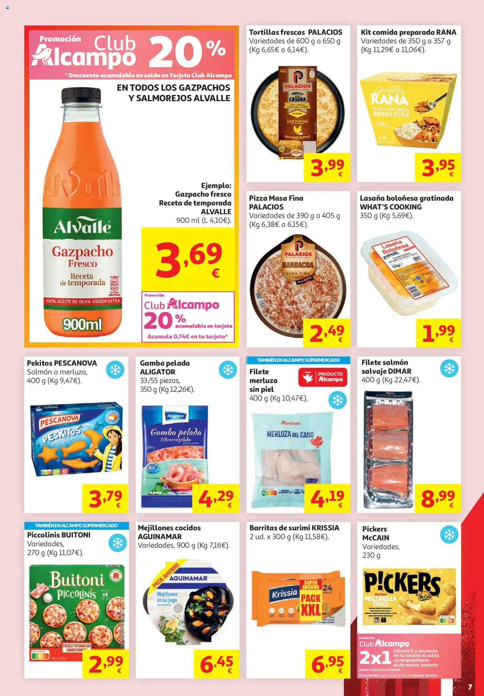 Alcampo -  HP Unico │ válido desde el 16.06.2026 | Página: 7 | Productos: Pizza, Jugo, Παγωμένο τσάι, Παιχνίδια