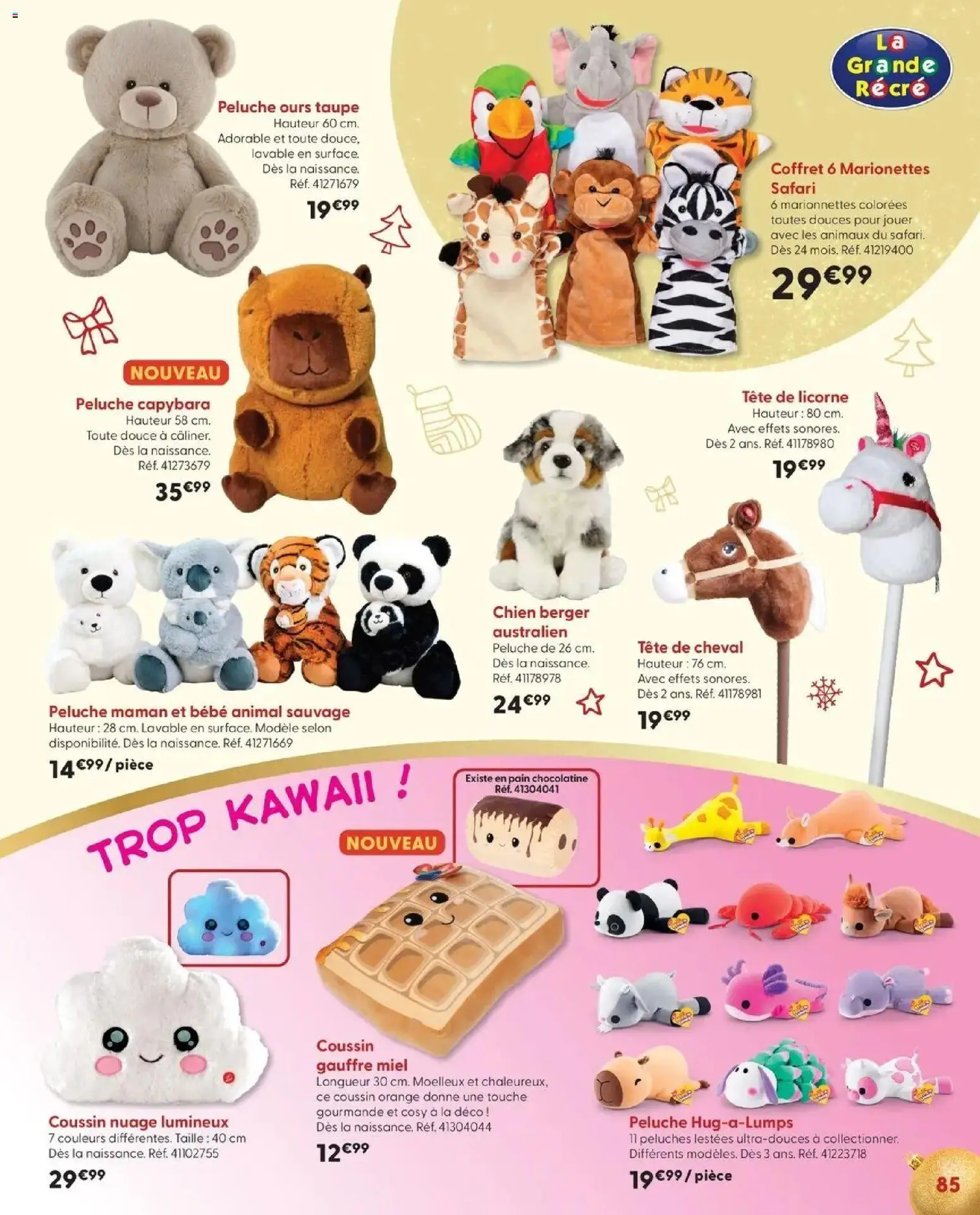 La Grande Récré - LE NOËL DE TOUTES LES PASSIONS à partir du 14/10/2026 - promo en ligne | Page: 85 | Produits: Peluches, Orange, Peluche ours, Pain