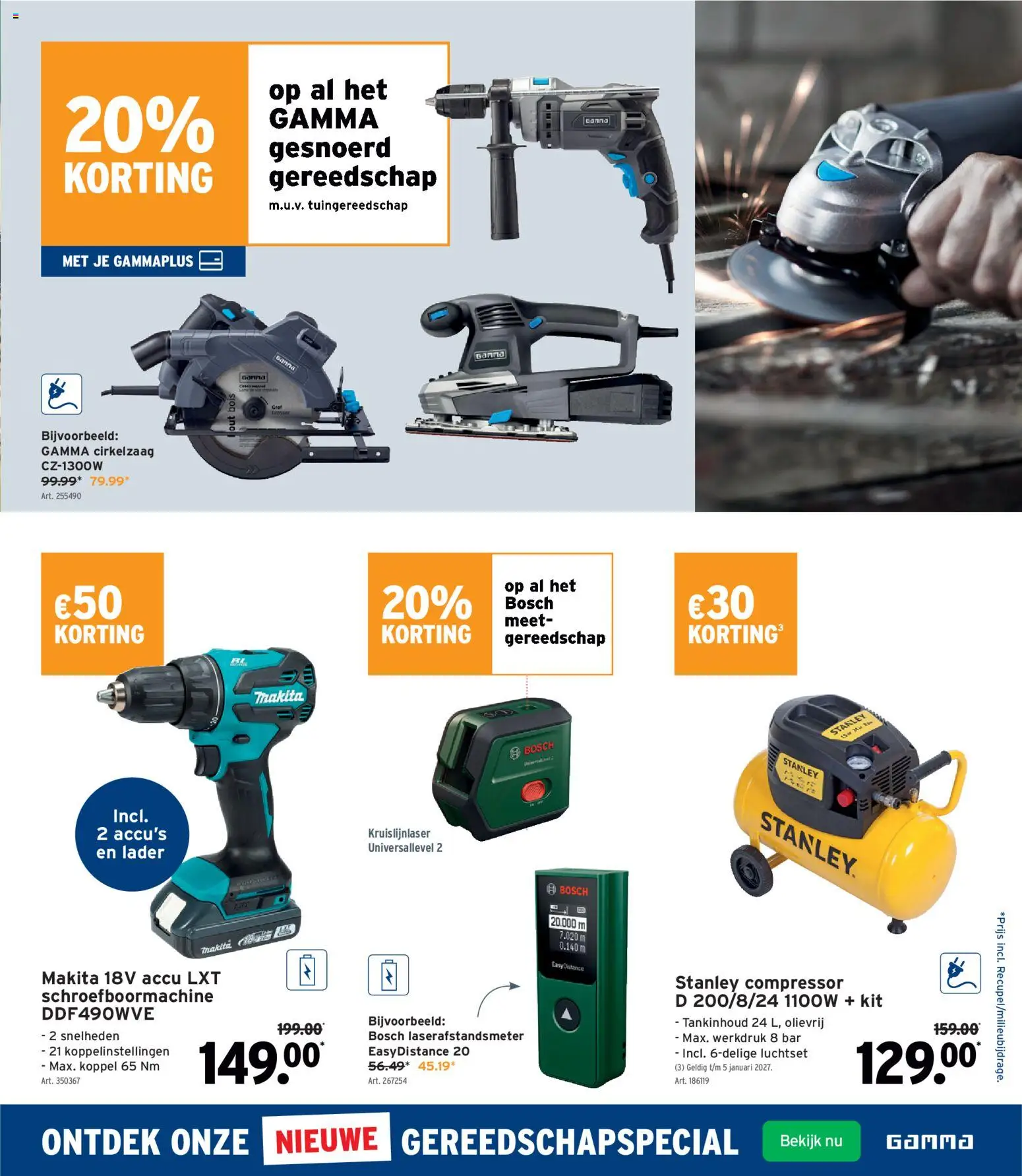 {H1} | Pagina: 11 | Producten: Compressor, Gereedschap