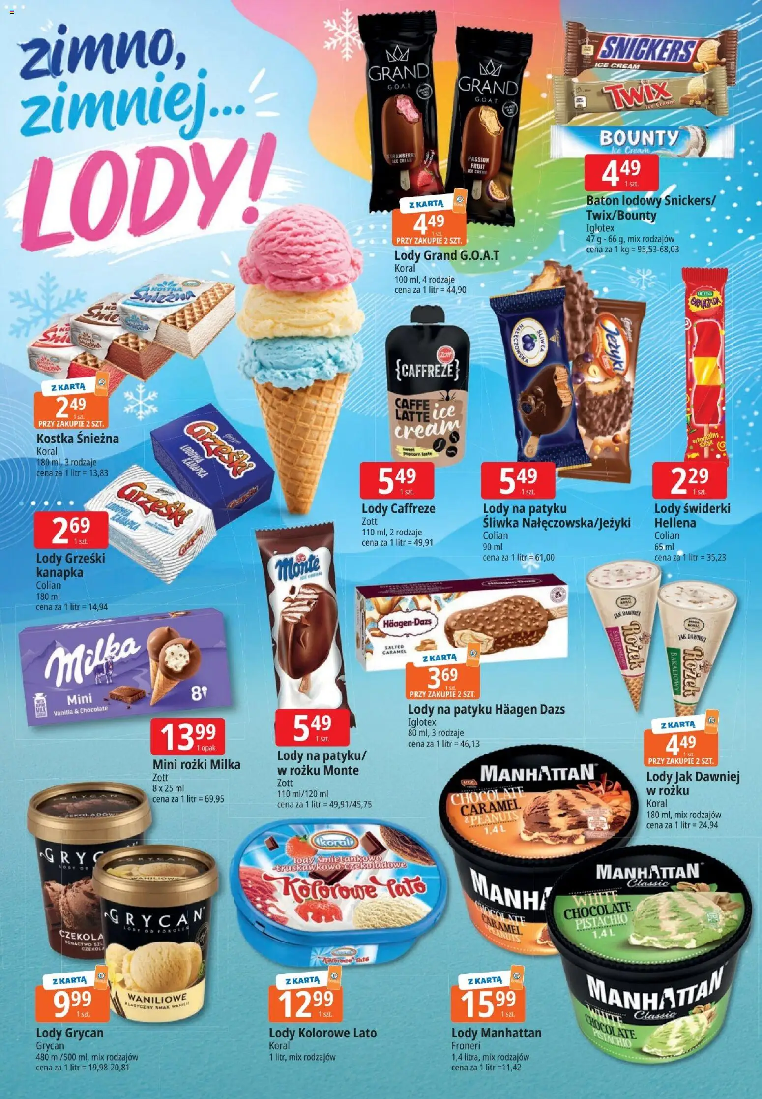 E.Leclerc gazetka - Zielona Góra od 02.06.2026 | Strona: 6 | Produkty: Karta, Baton, Haagen dazs, Popcorn