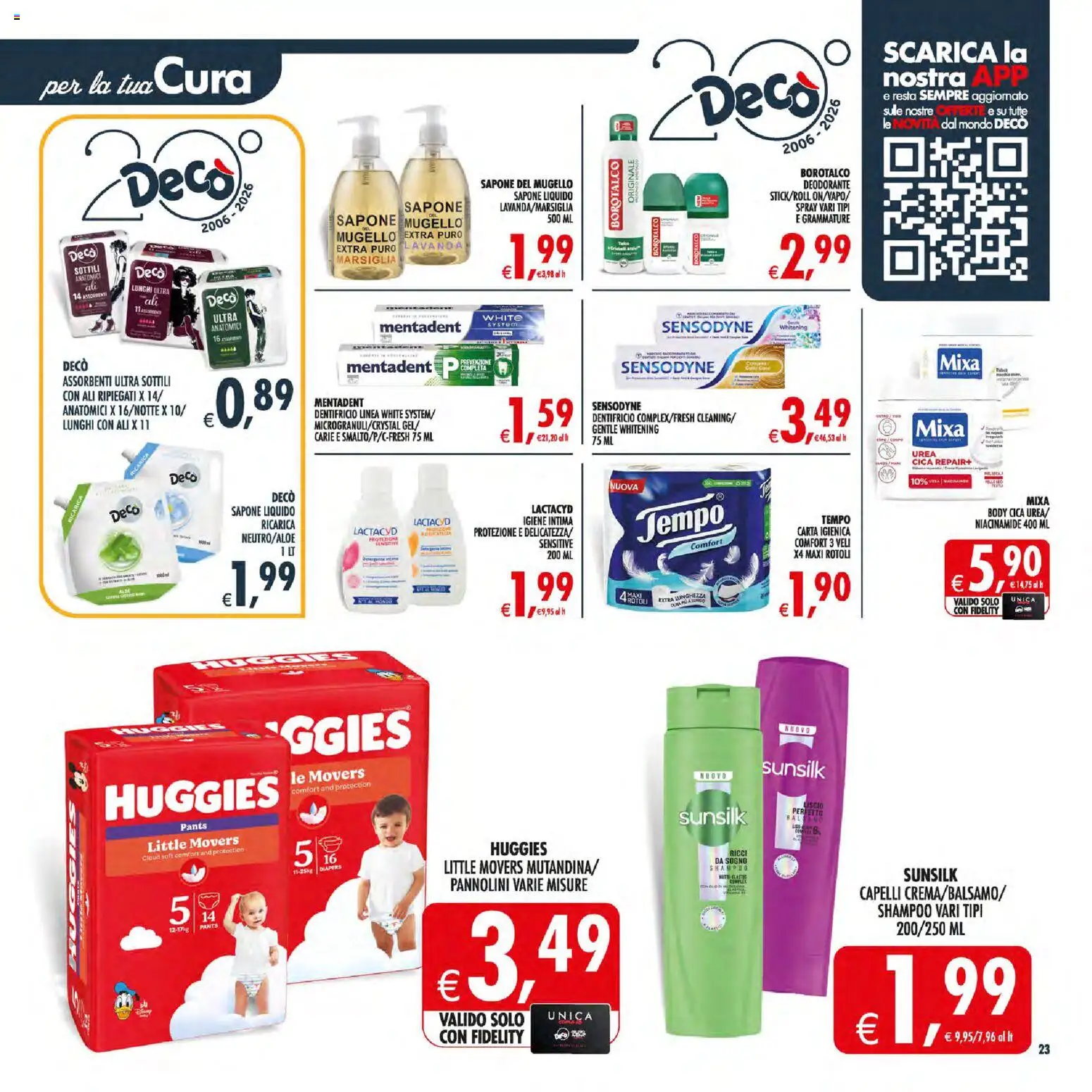Volantino Decò del 30/06/2026 | Pagina: 30 | Prodotti: Pannolini, Carta igienica, Deodorante, Dentifricio