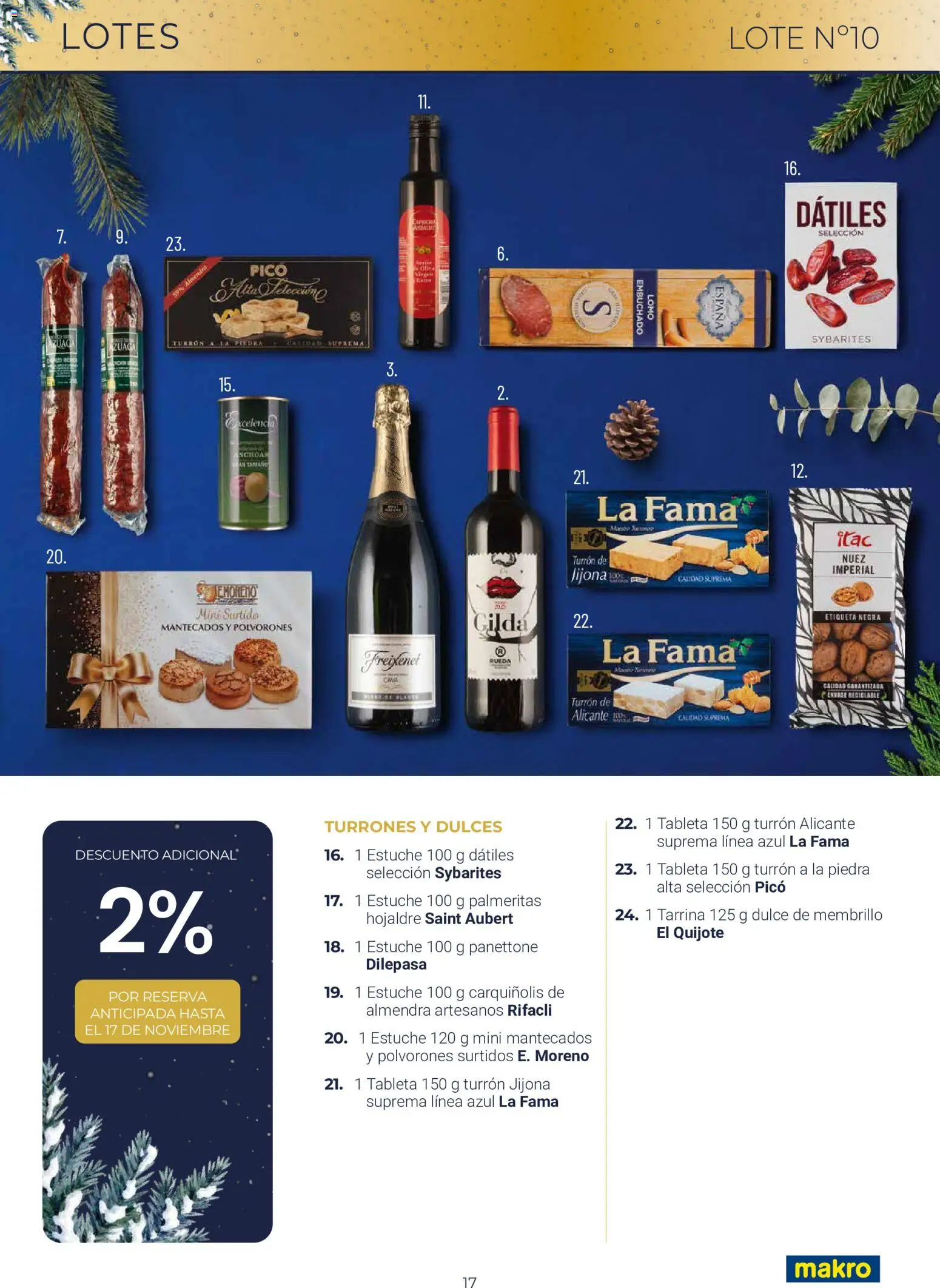 Makro Lotes y Cestas Navidad Centro │ válido desde el 03/09/2026 | Página: 17 | Productos: Callos, Lomo, Dulces, Cama