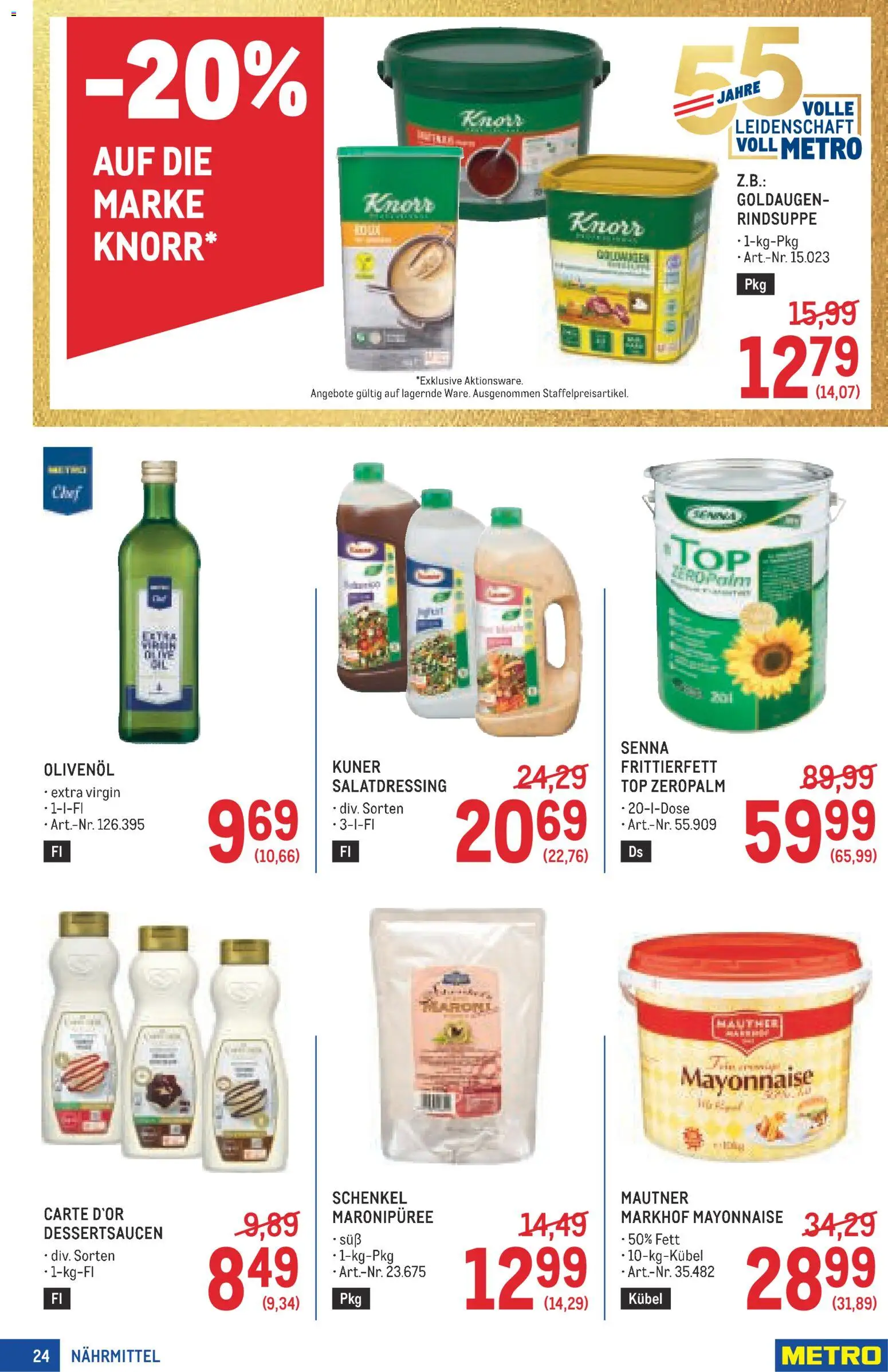 Metro angebote Profi gültig ab 01.10.2026 | Seite: 24 | Produkte: Mayonnaise