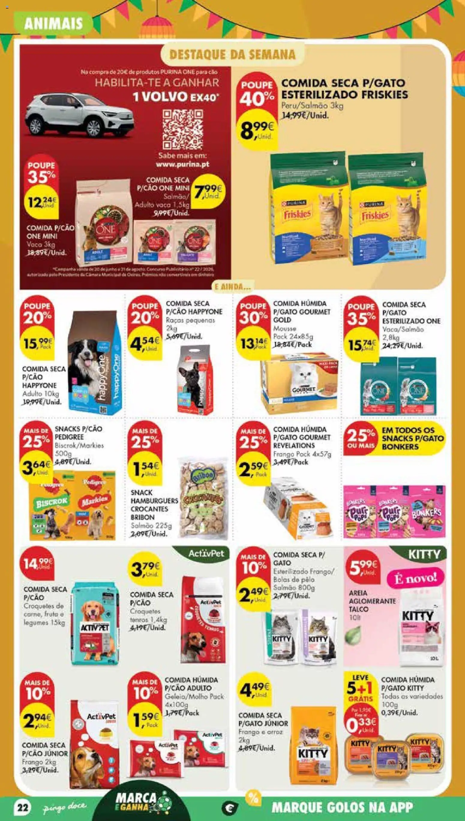 Pingo Doce Poupe Esta Semana Madeira │ válido de 23/06/2026 | Página: 22 | Produtos: Purina one, Frango, Salmão, Arroz